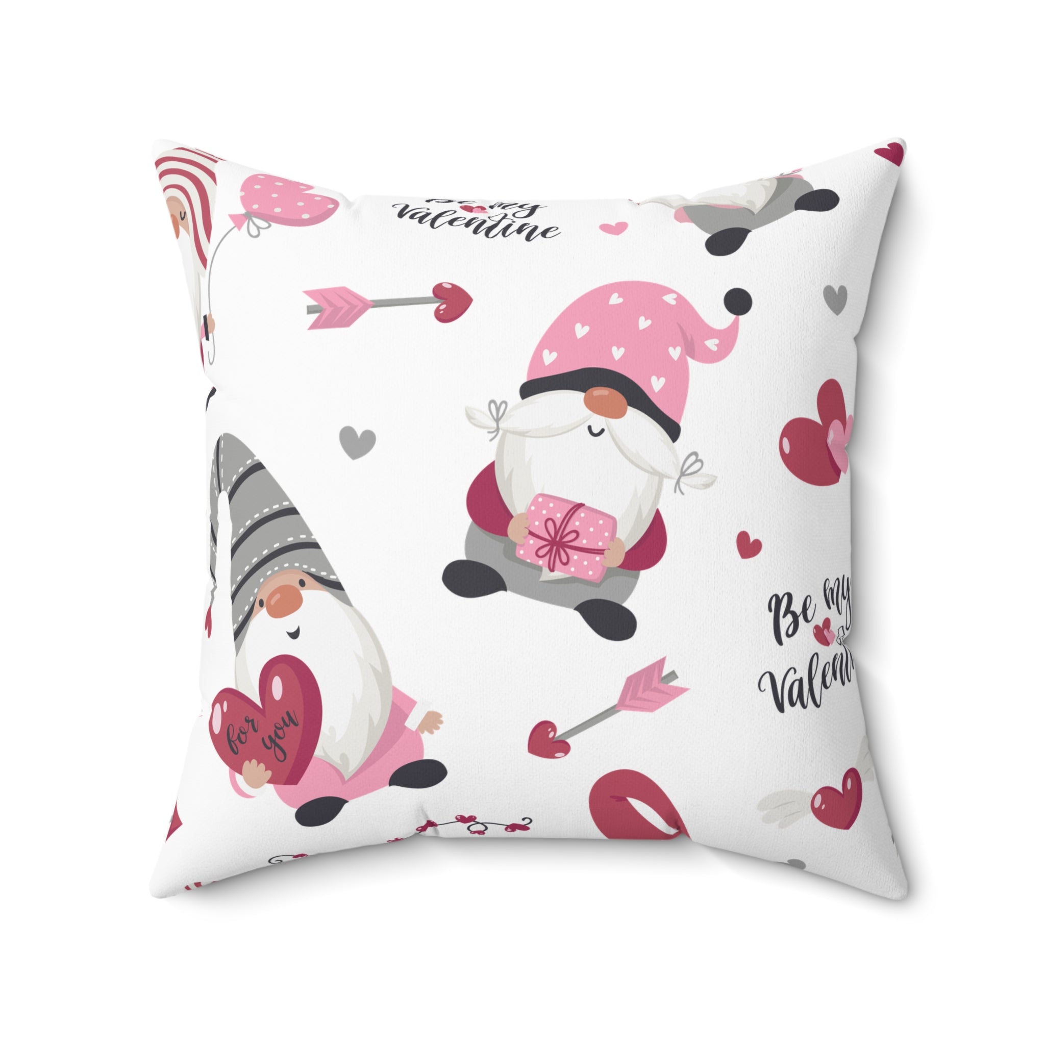 Valentine Gnomes/Spun Polyester Square Pillow - Enet Images