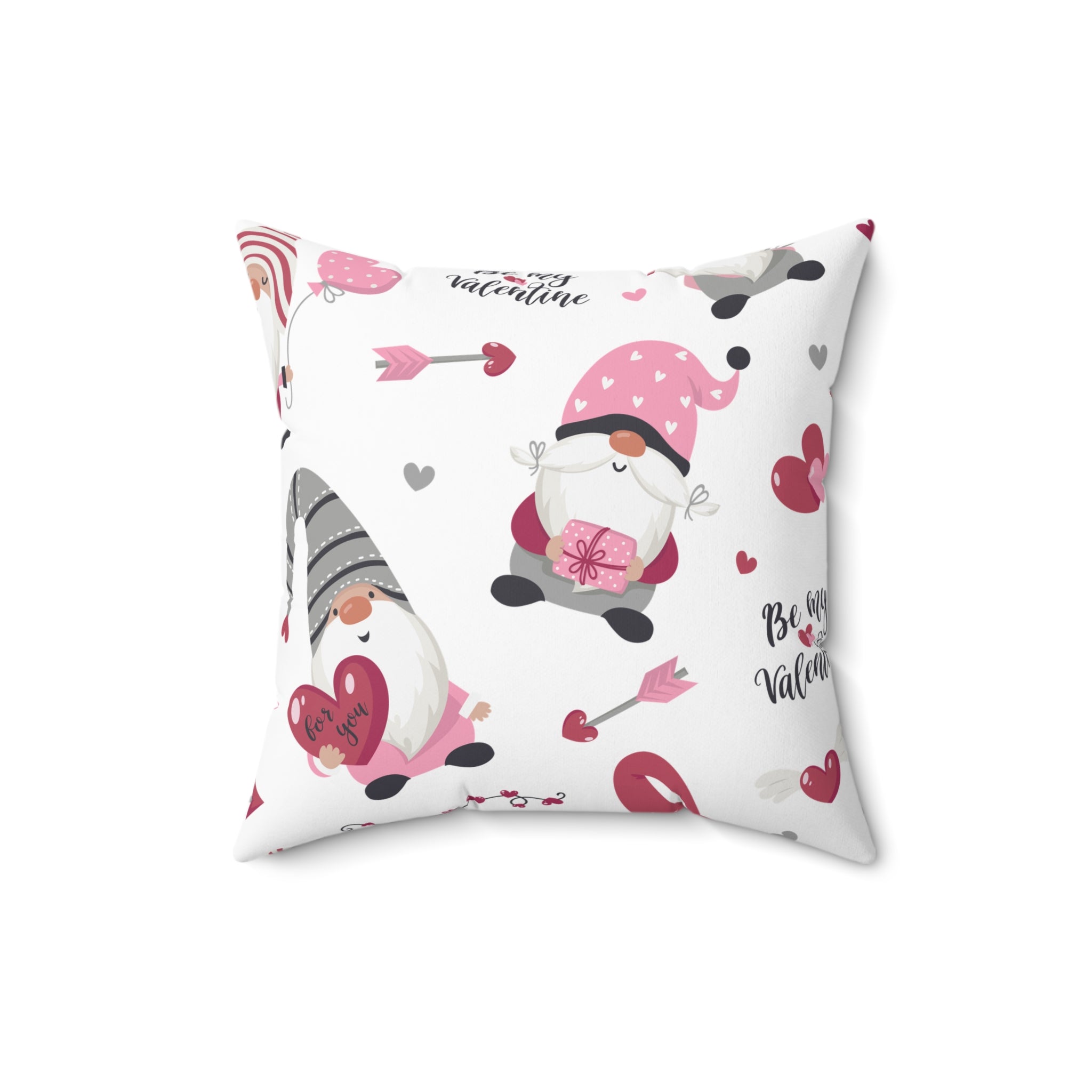 Valentine Gnomes/Spun Polyester Square Pillow - Enet Images