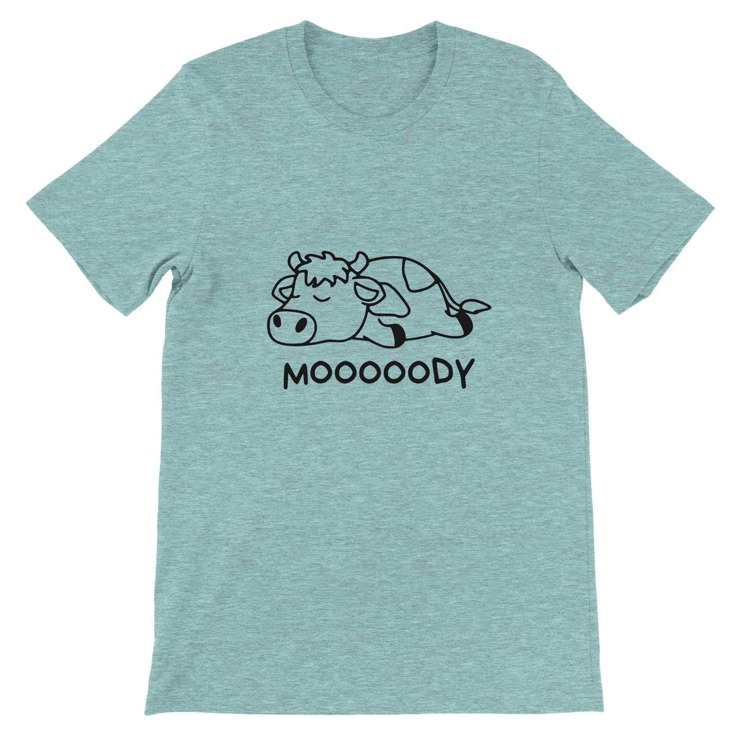 Budget Unisex Crewneck T-shirt/Moody-Cow