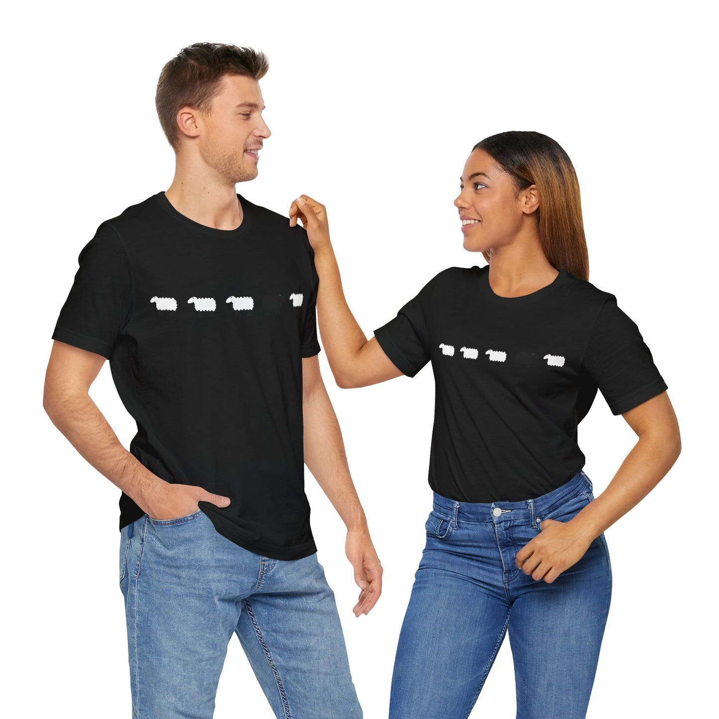 Budget Unisex Crewneck T-shirt/Sheep-Black-Sheep