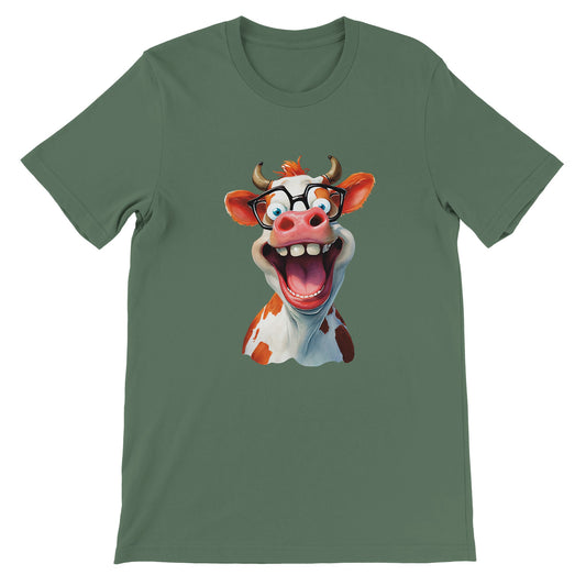 Budget Unisex Crewneck T-Shirt/Lustige Kuh