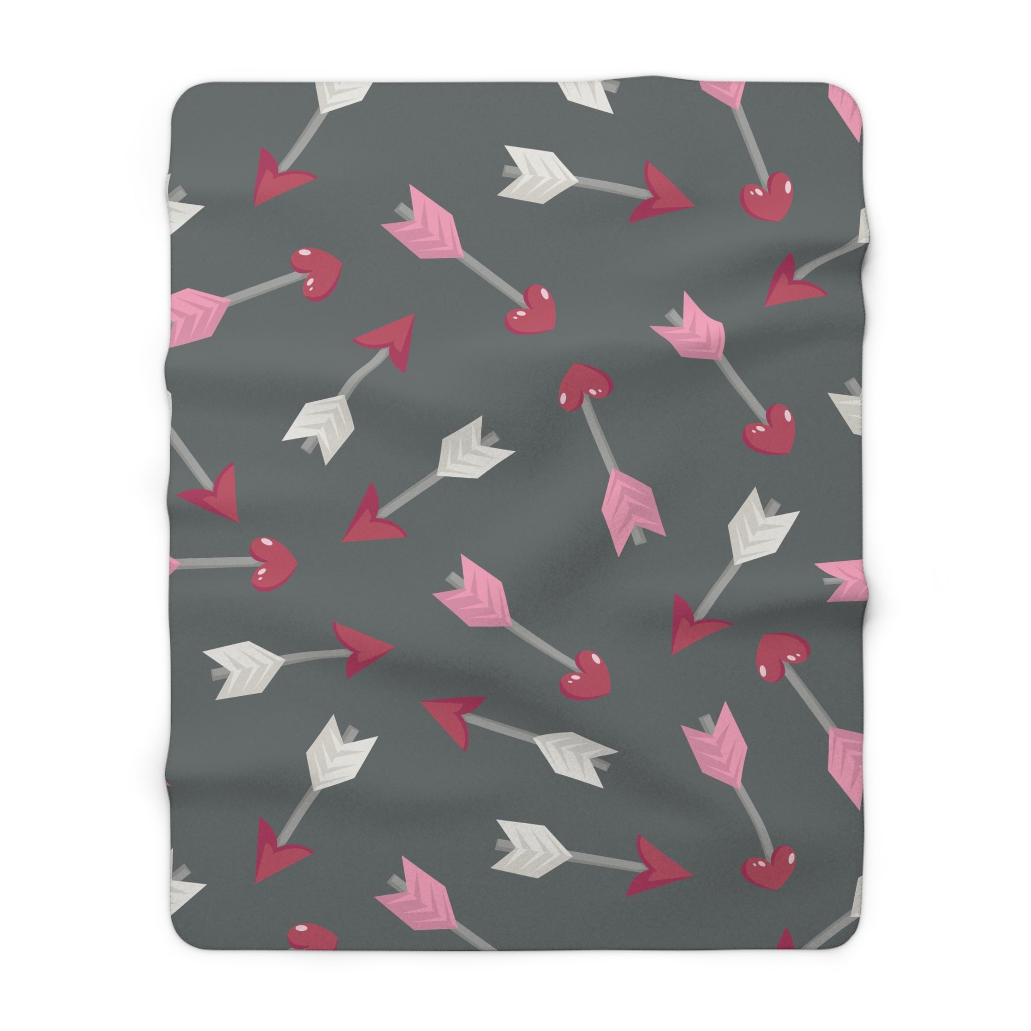 Valentine Hearts/Sherpa Fleece Blanket - Enet Images