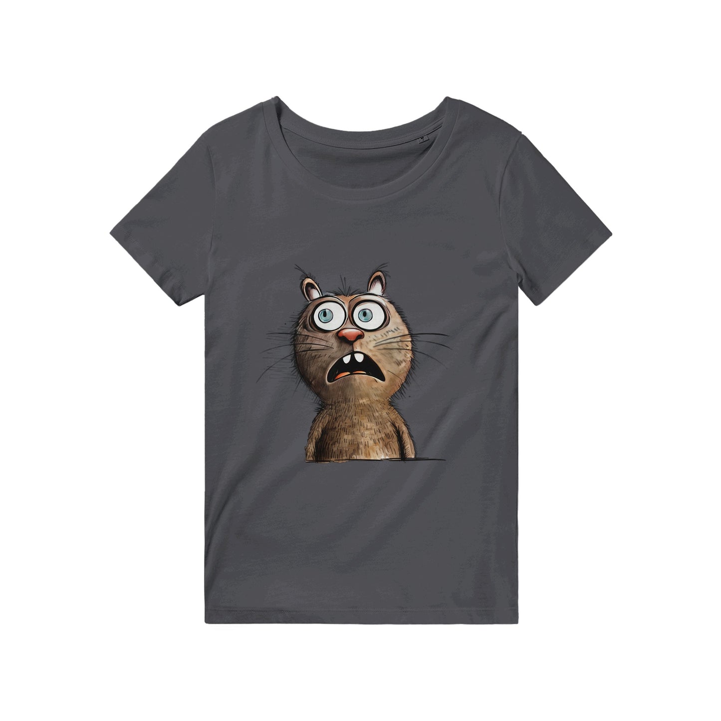 100% Organic Unisex T-shirt/Funny-Cat-Face