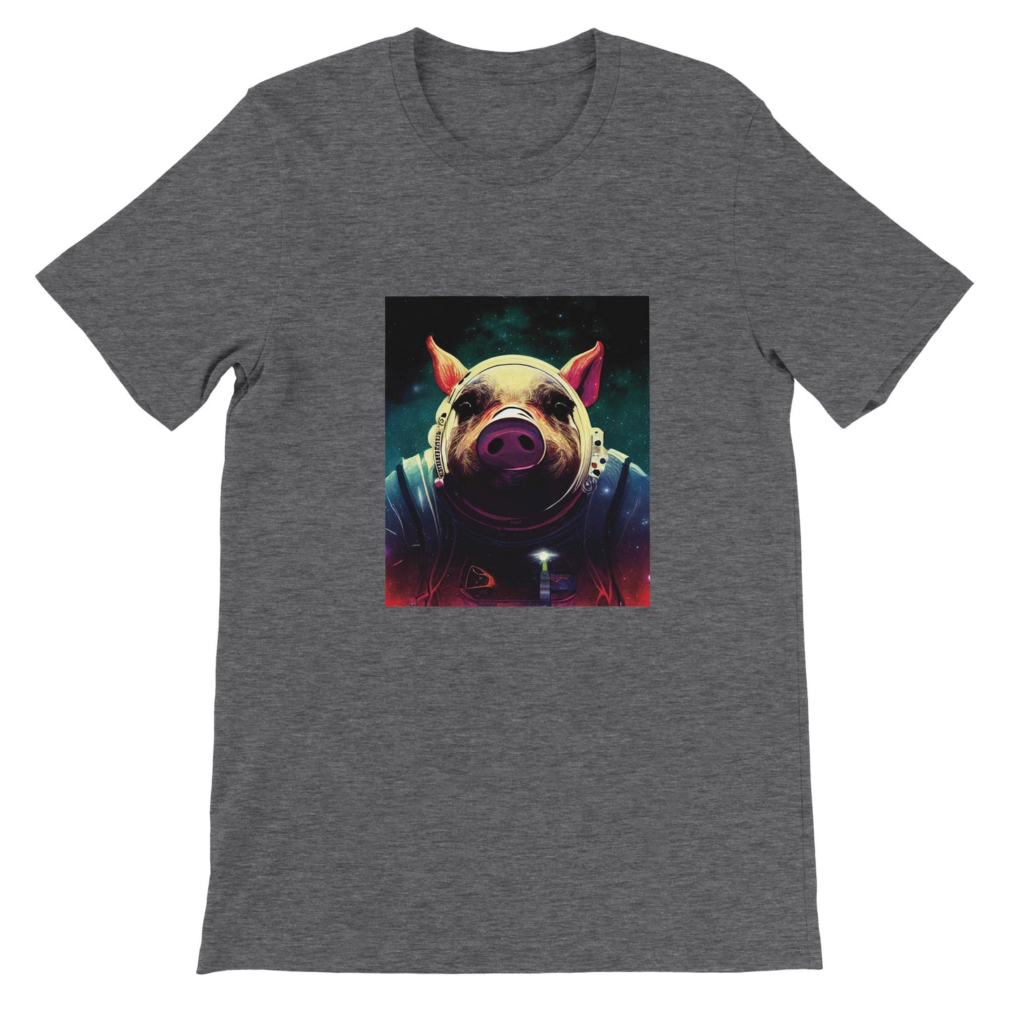 Budget Unisex Crewneck T-shirt/Pig-Astronaut