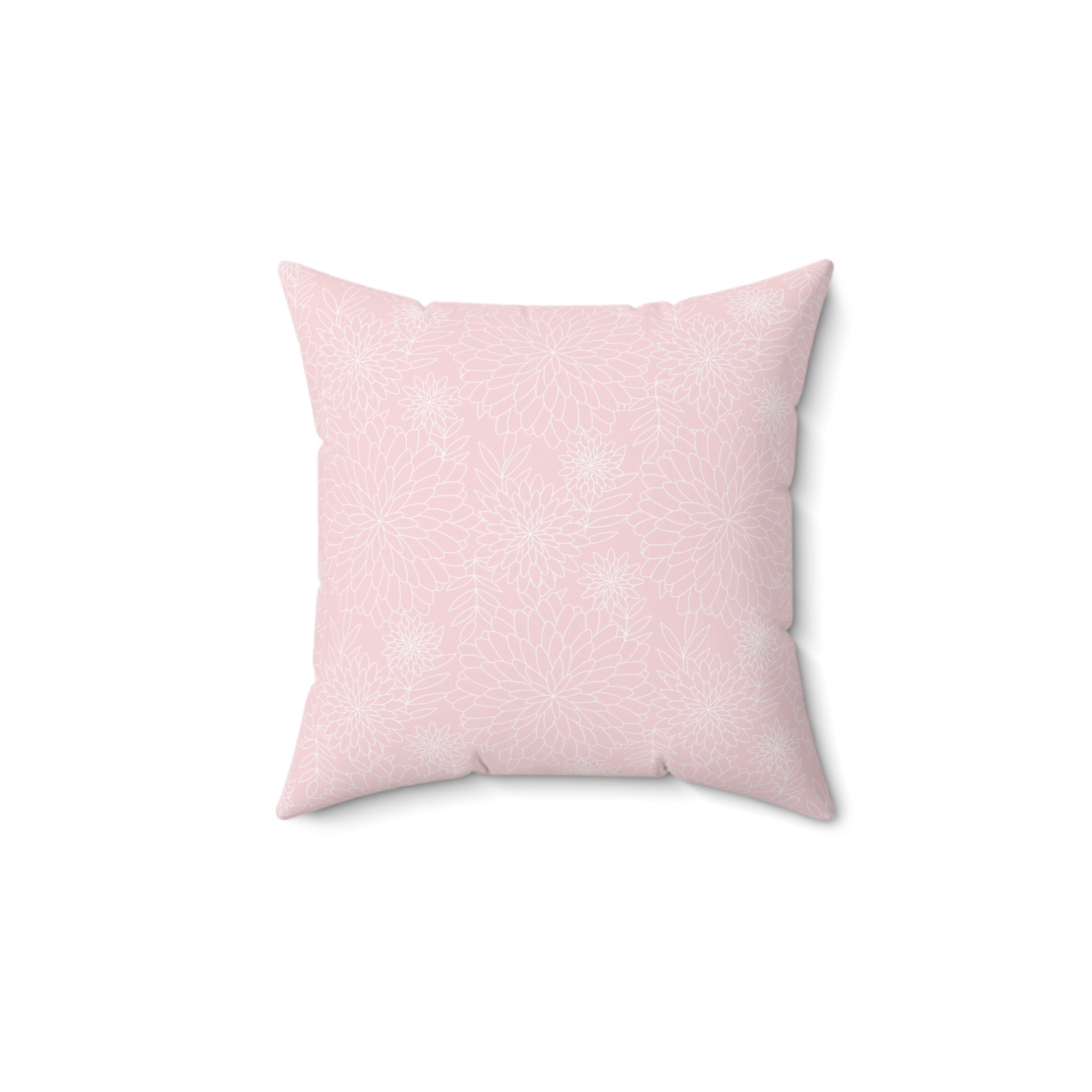 Valentine Pink Flower/Spun Polyester Square Pillow - Enet Images