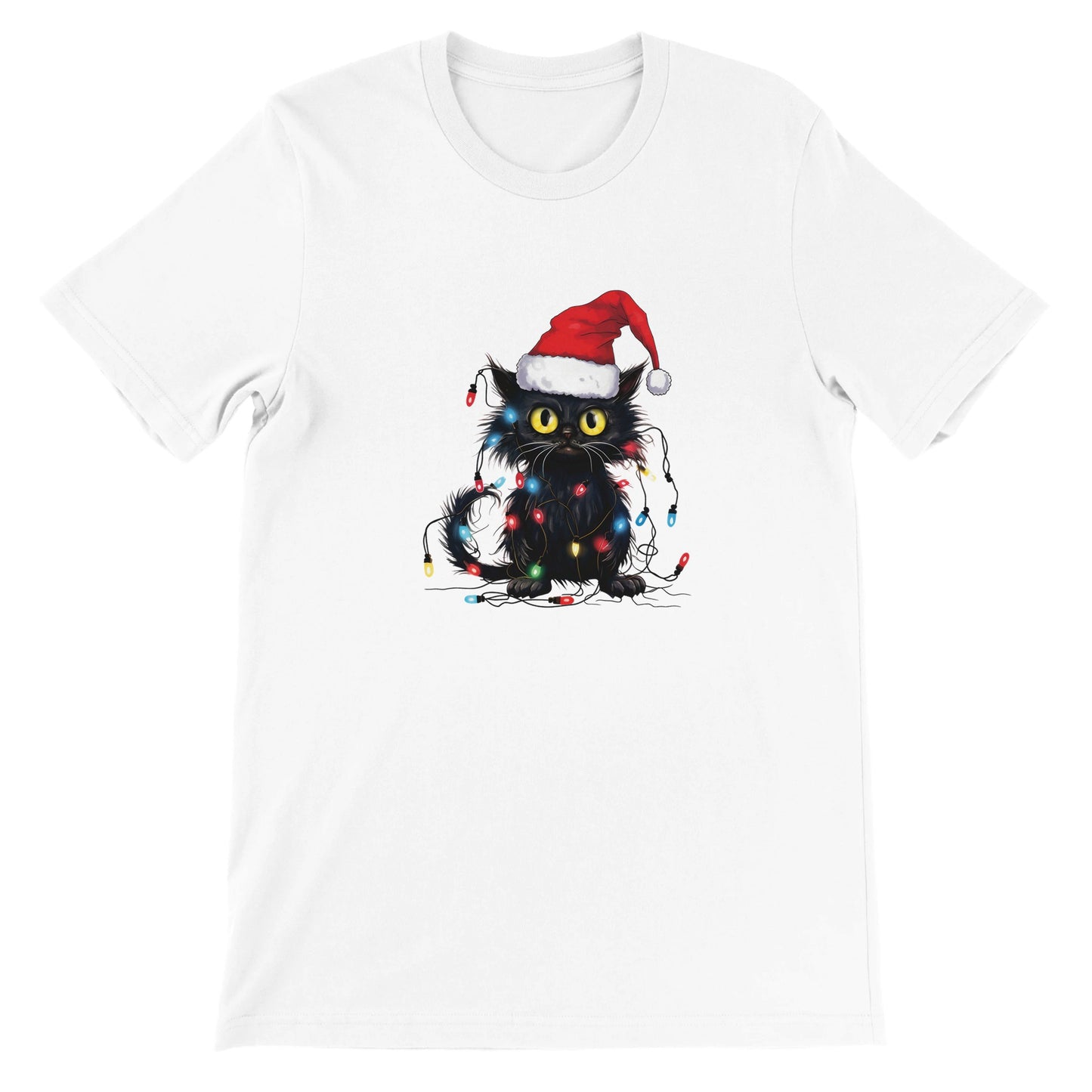 Budget Unisex Crewneck T-shirt/Cat-Fairylights