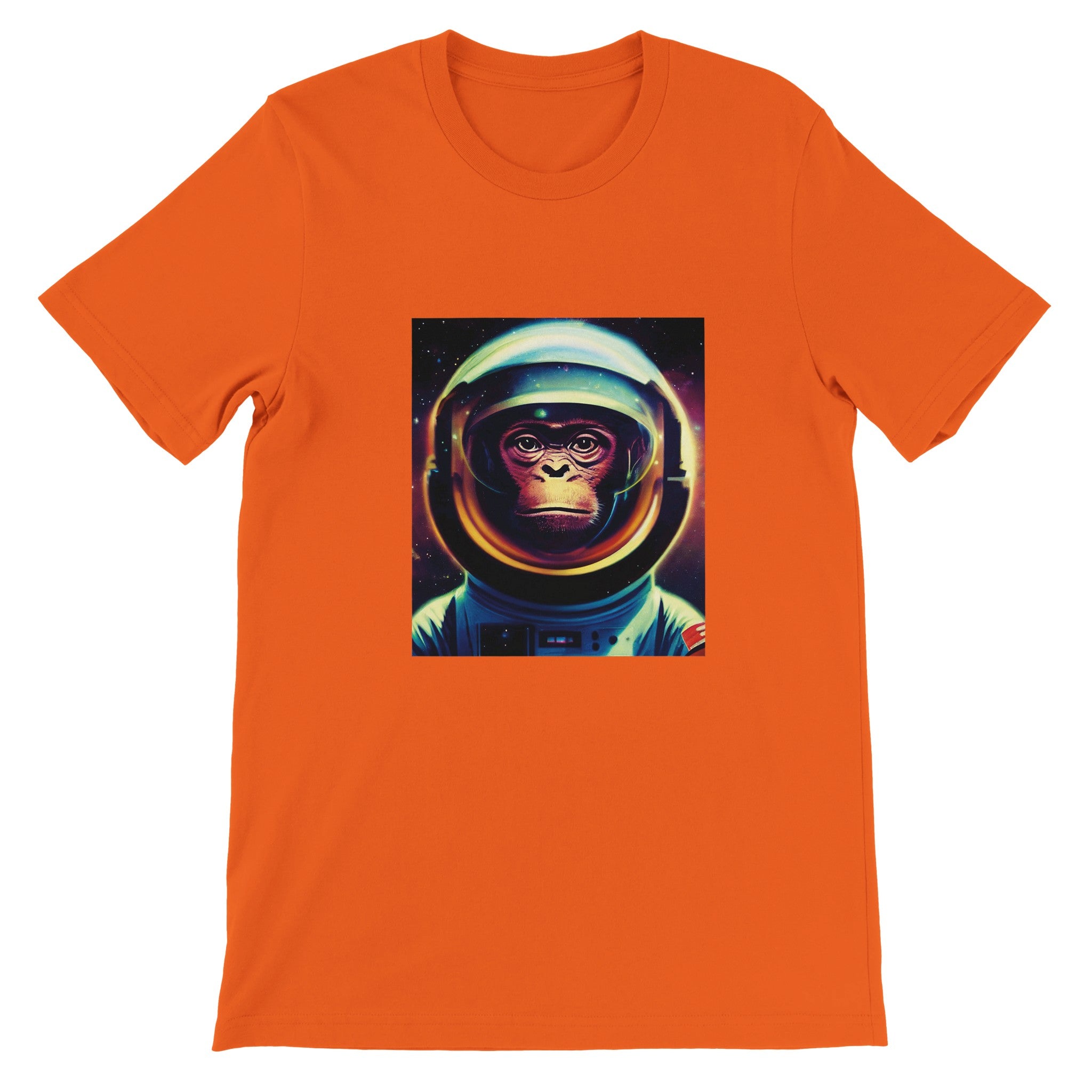 Budget Unisex Crewneck T-shirt/Monkey-Astronaut - Enet Images