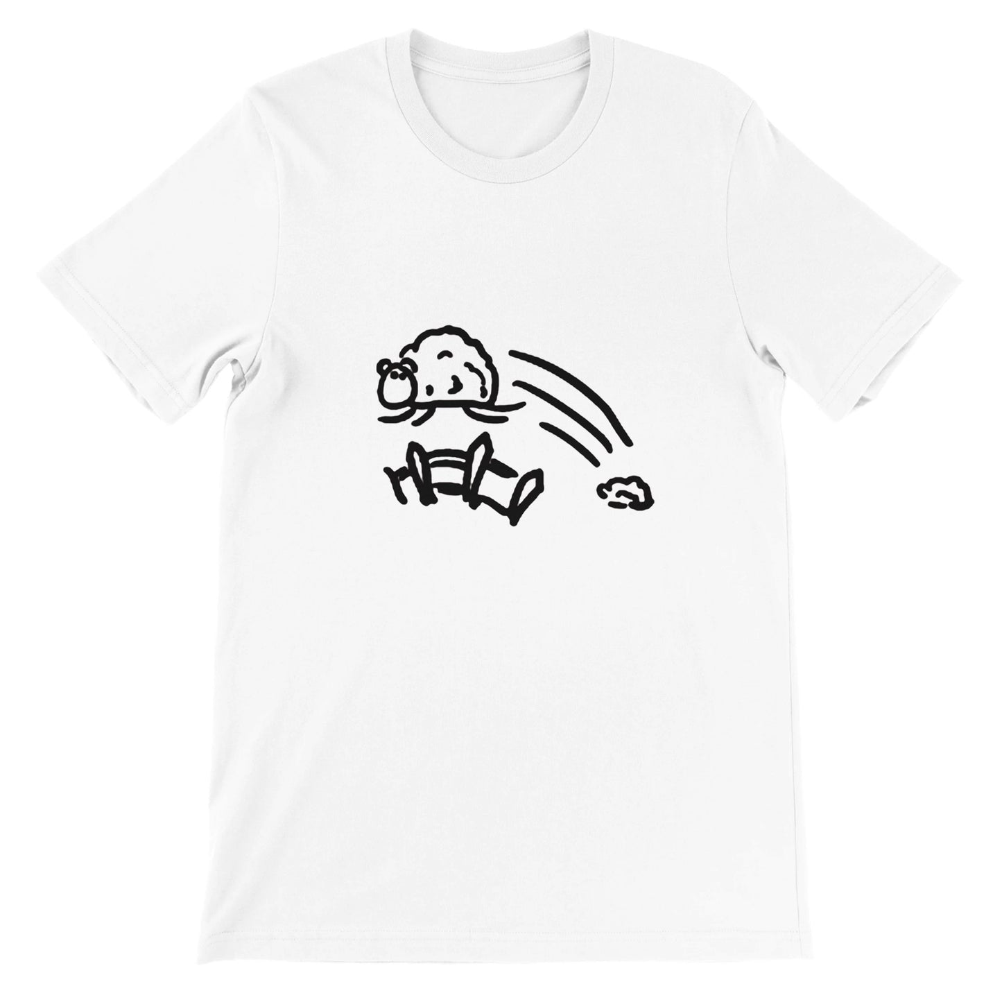 Budget Unisex Crewneck T-shirt/Sheep-Jumping-The-Fence