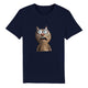 100% Organic Unisex T-shirt/Funny-Cat-Face - Enet Images