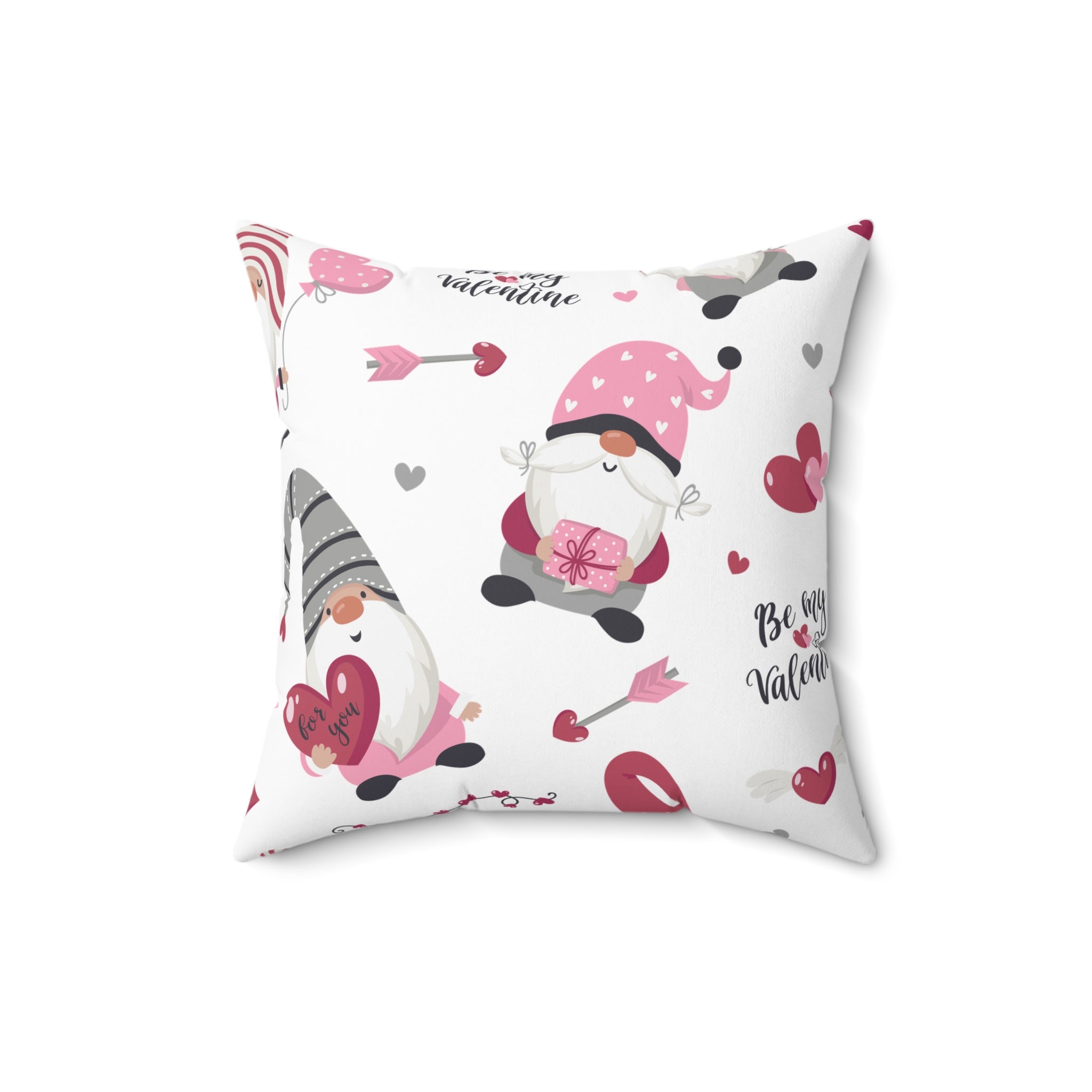 Valentine Gnomes/Spun Polyester Square Pillow - Enet Images