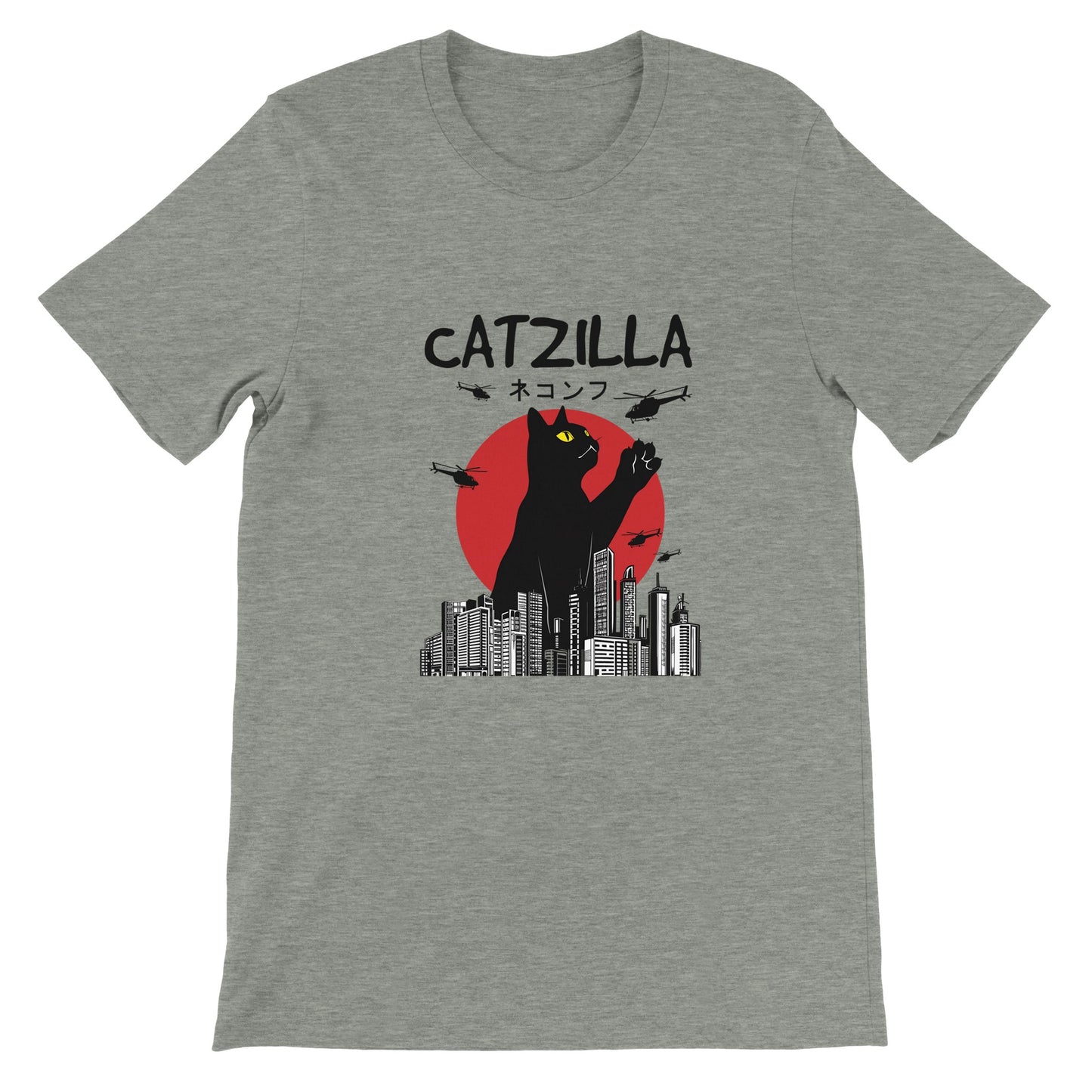 Budget Unisex Crewneck T-shirt/Catzilla