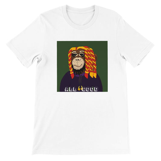Budget Unisex Crewneck T-shirt/Monkey-Rasta