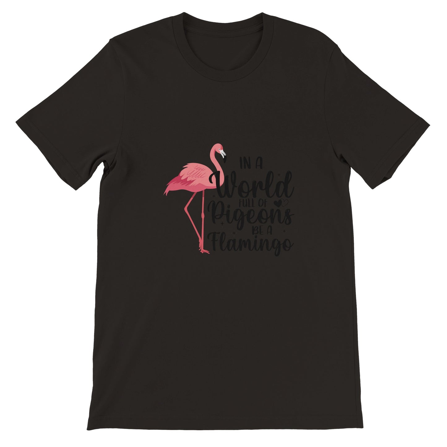 Budget Unisex Crewneck T-shirt/Flamingo-Pigeons