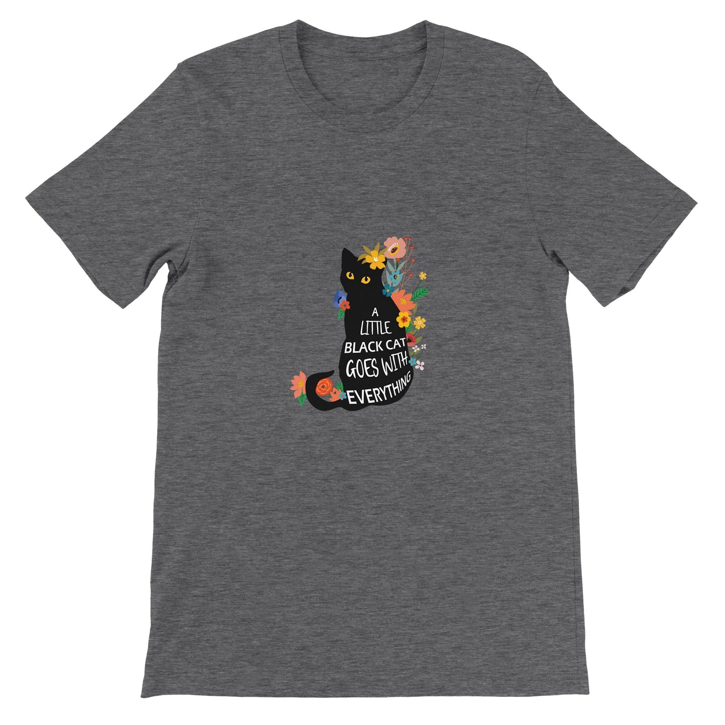 Budget Unisex Crewneck T-shirt/Black-Cat-Is-Everything