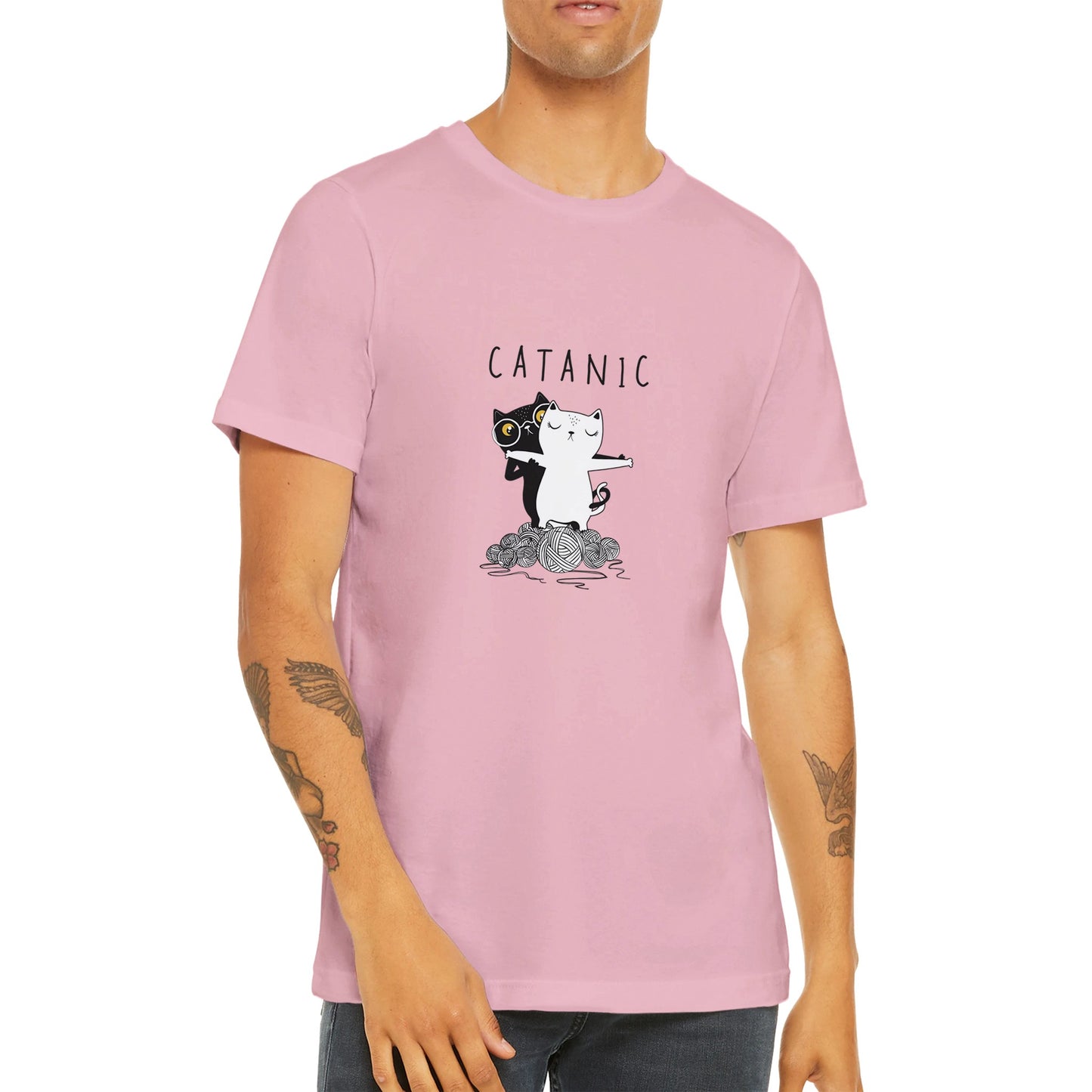 Günstiges Unisex-T-Shirt mit Rundhalsausschnitt/Catanic