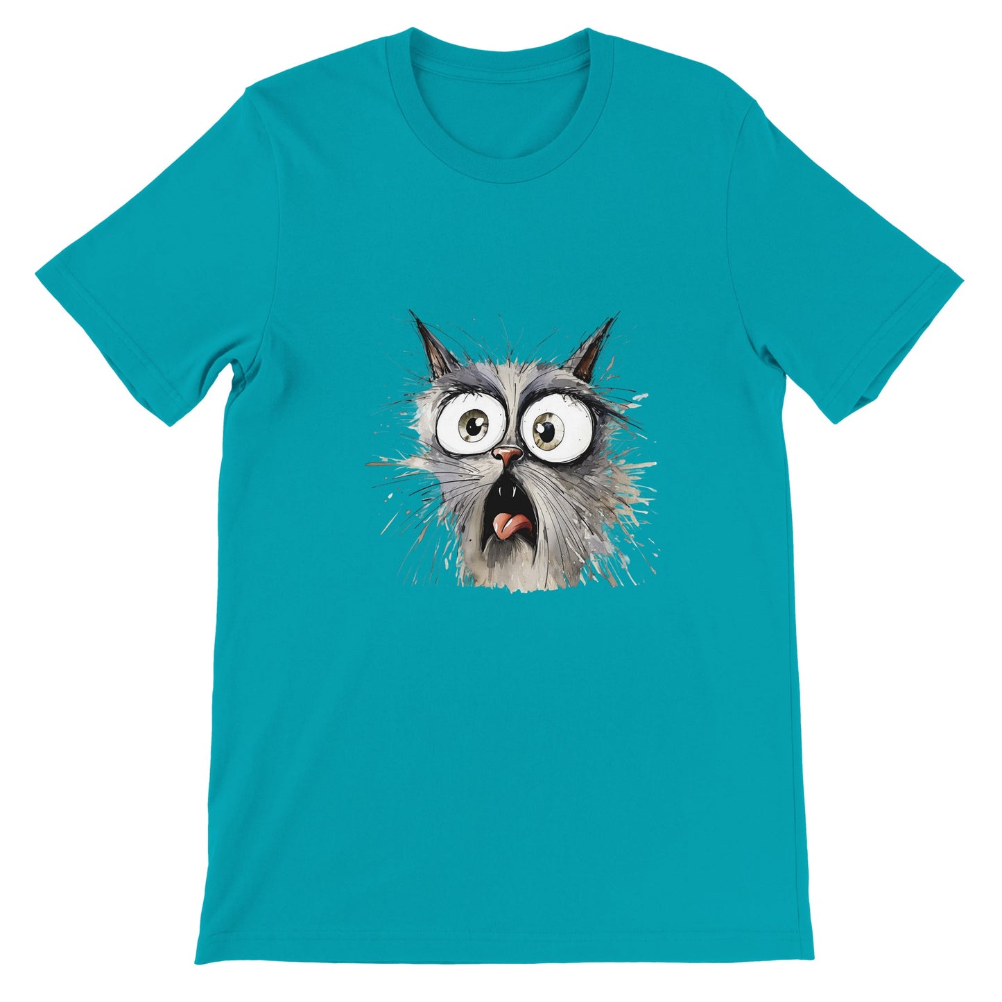 Budget Unisex Crewneck T-shirt/Cat-What-Face