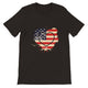 budget Unisex Crewneck T-shirt/American-Vintage-Flag-Heart - Enet Images