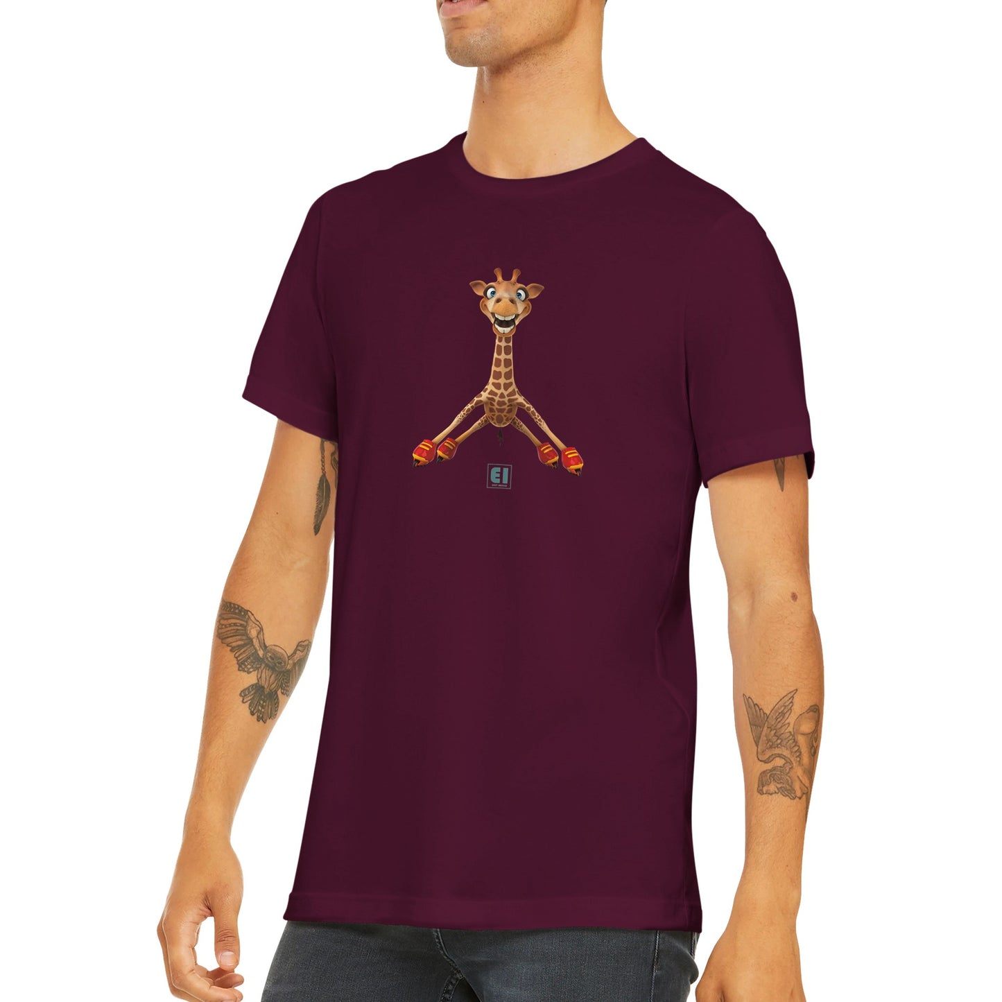 Budget Unisex Crewneck T-shirt/Giraffe-Skates