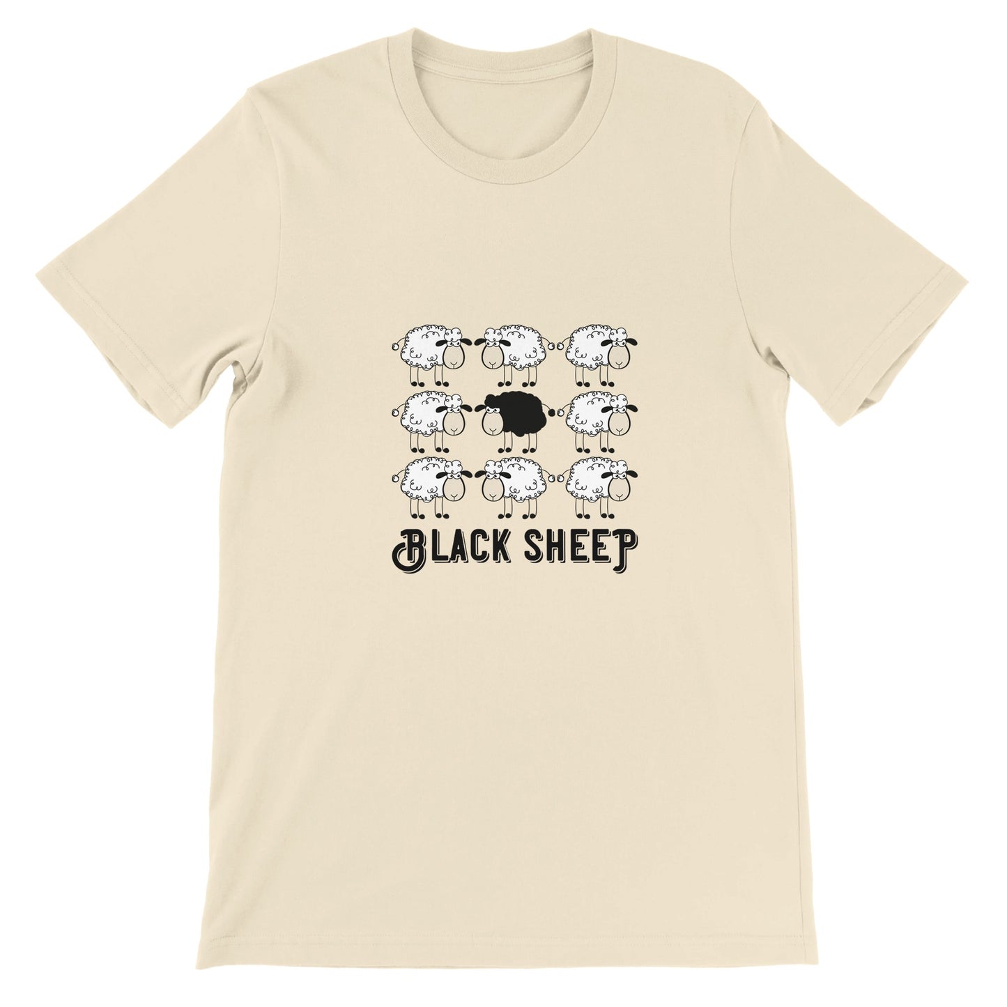 Budget Unisex Crewneck T-Shirt/Schwarzes Schaf