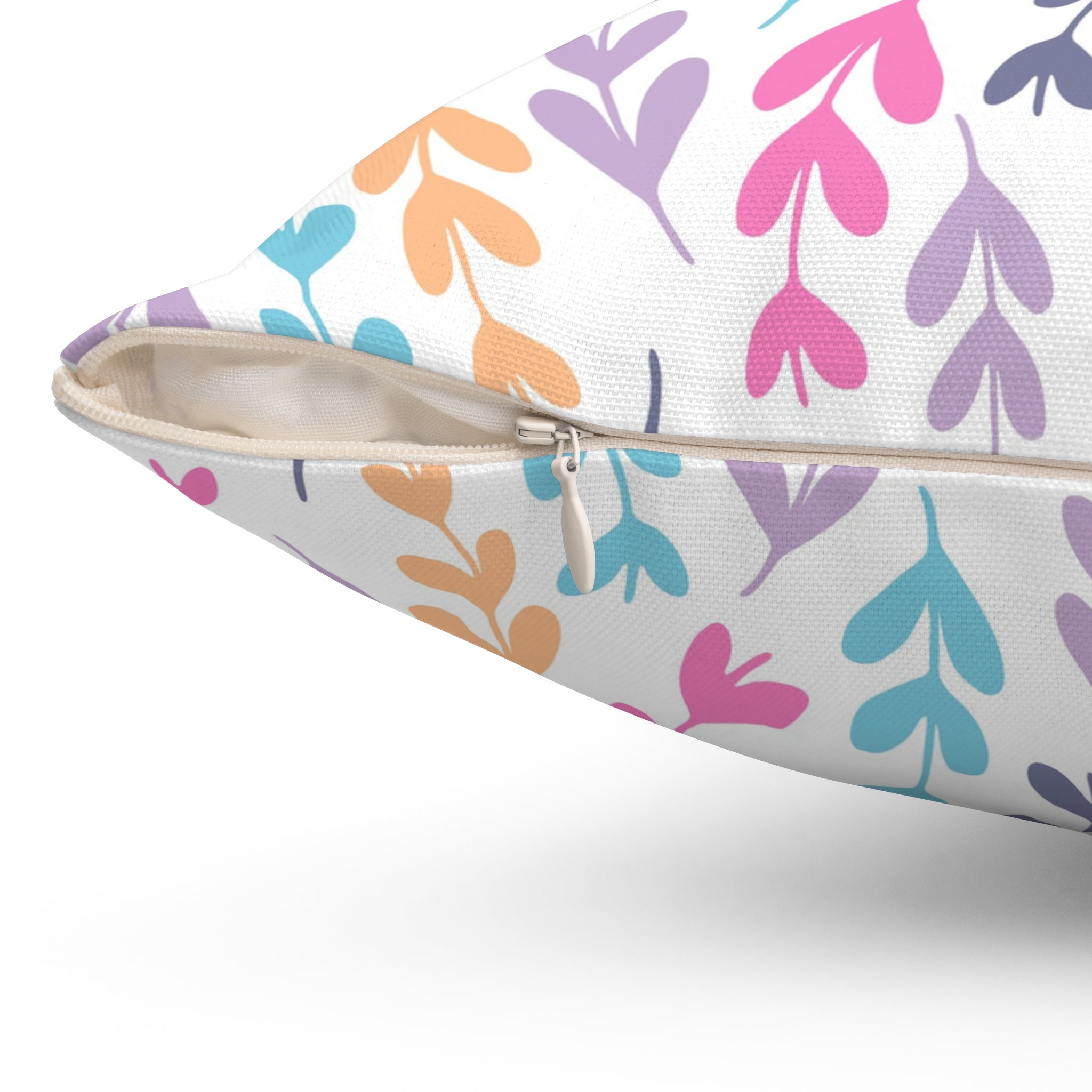 Valentine Heart Flowers/Spun Polyester Square Pillow - Enet Images