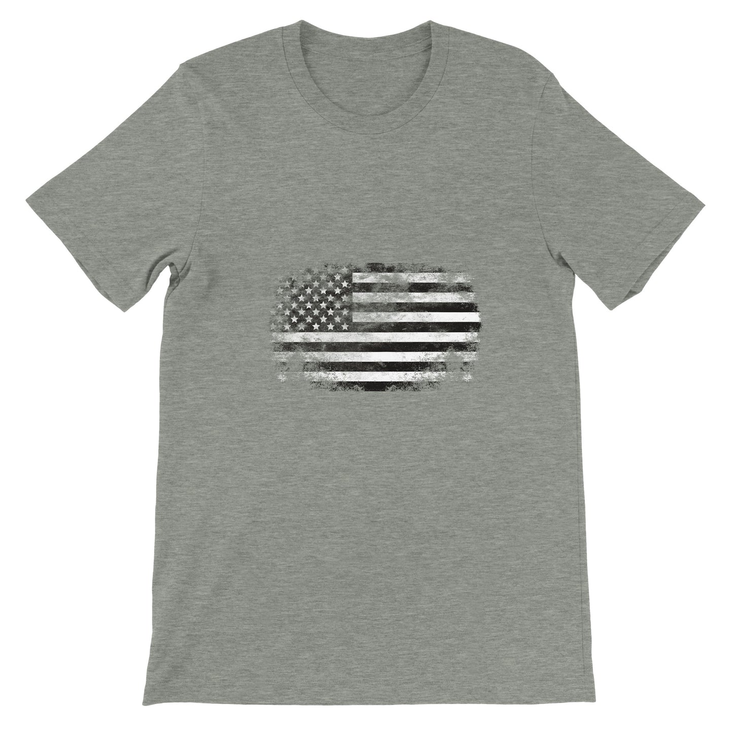 Budget Unisex Crewneck T-shirt/Vintage-American-Flag