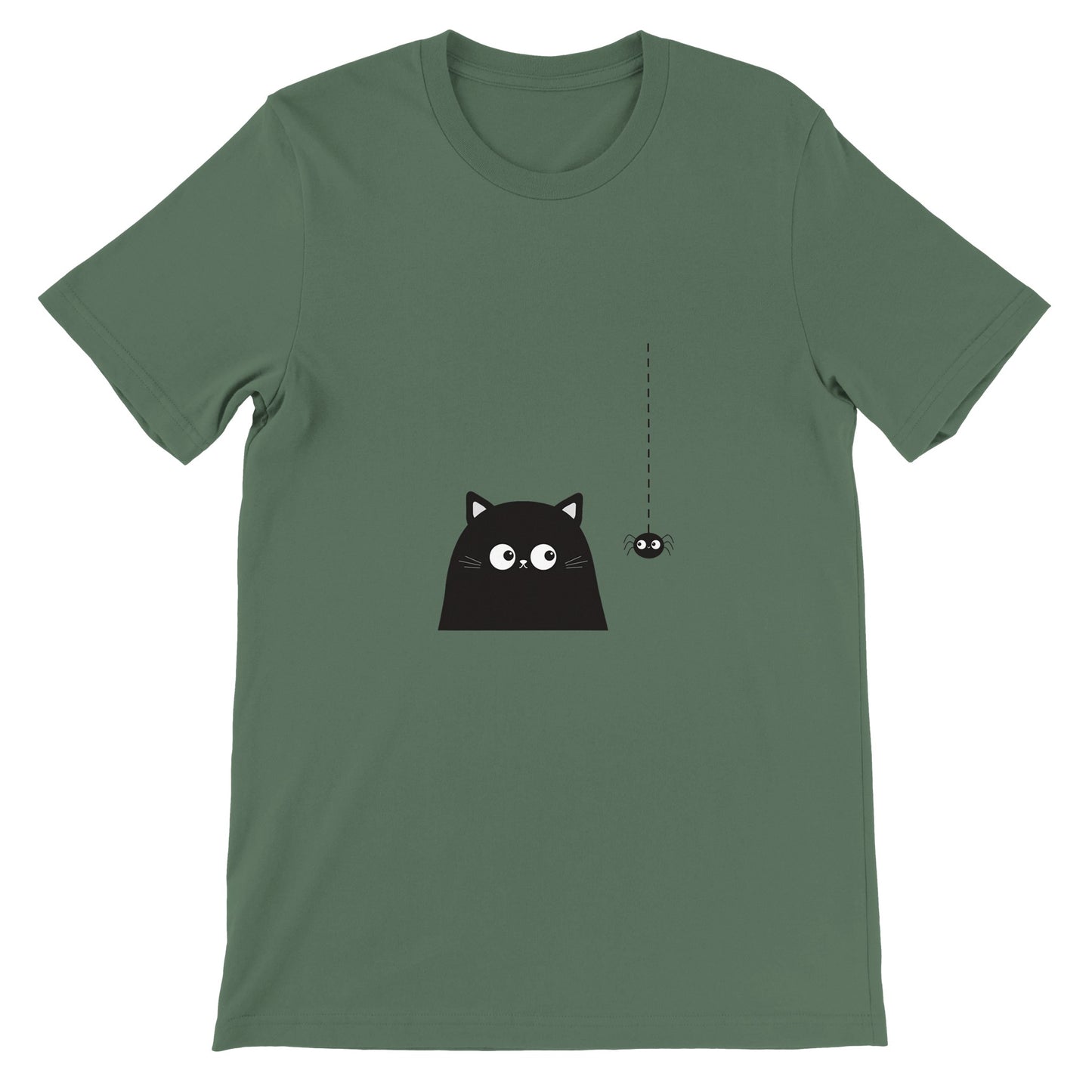Budget Unisex Crewneck T-shirt/Cat-Spider