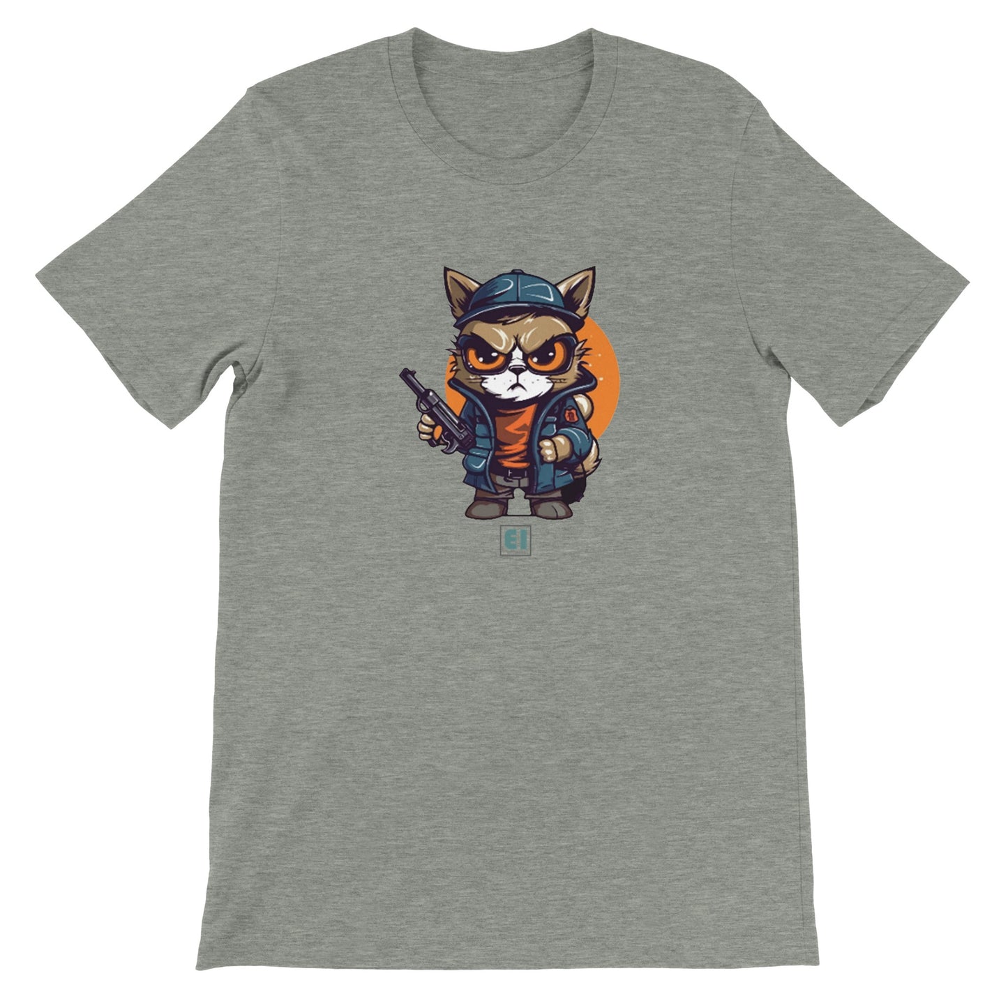 Günstiges Unisex-T-Shirt mit Rundhalsausschnitt/Cat-Fellow