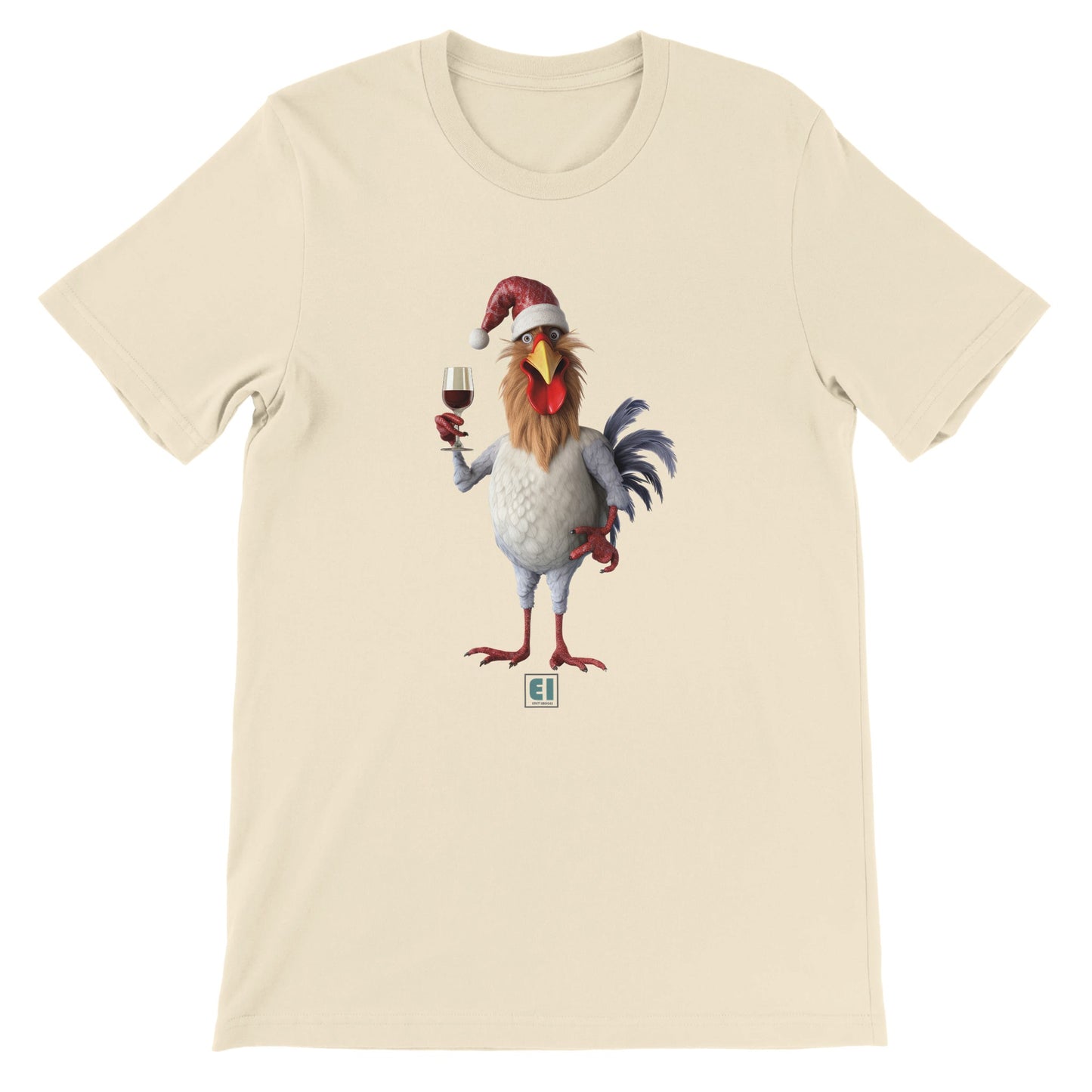 Budget Unisex Crewneck T-shirt/Rooster-Christmas