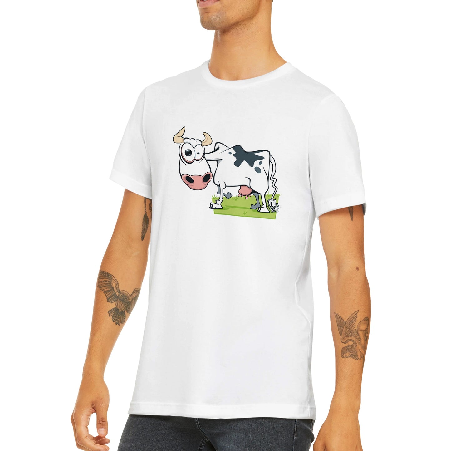 Budget Unisex Crewneck T-shirt/Cow's-Eye