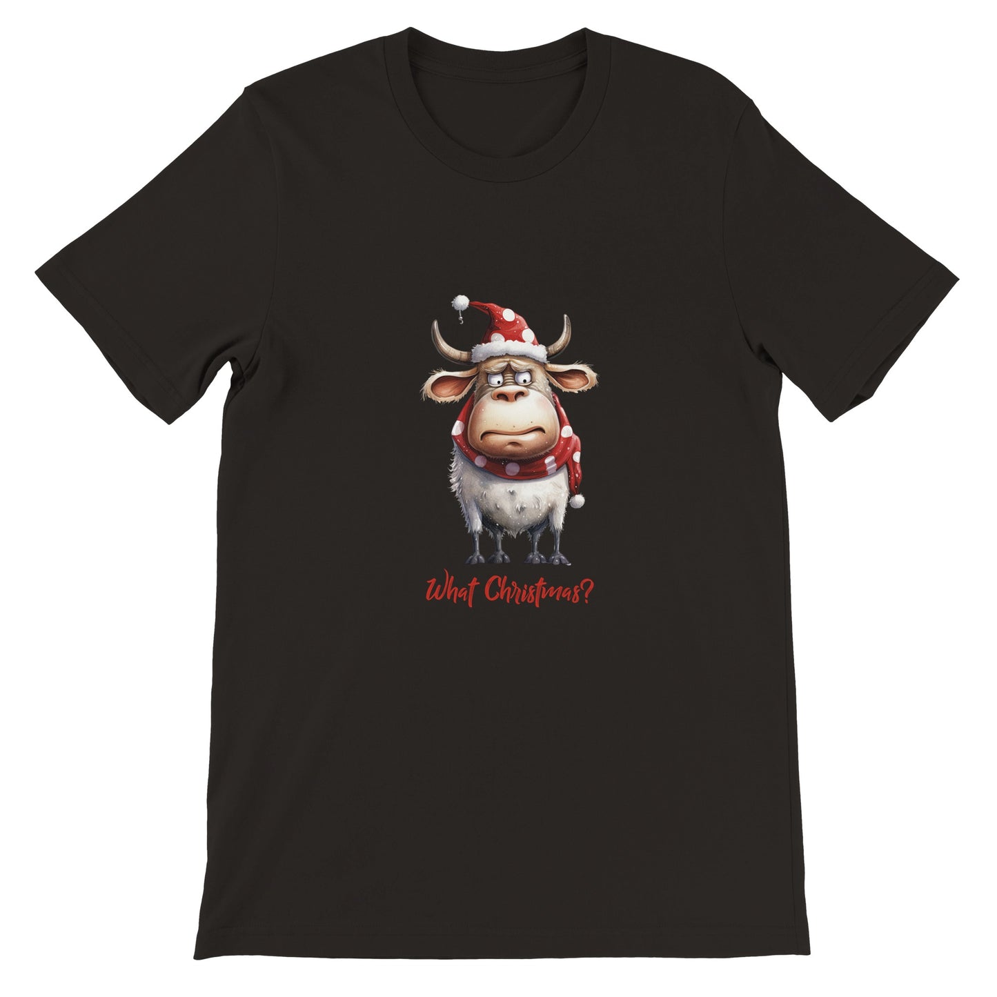 Budget Unisex Crewneck T-shirt/Bull-What-Christmas