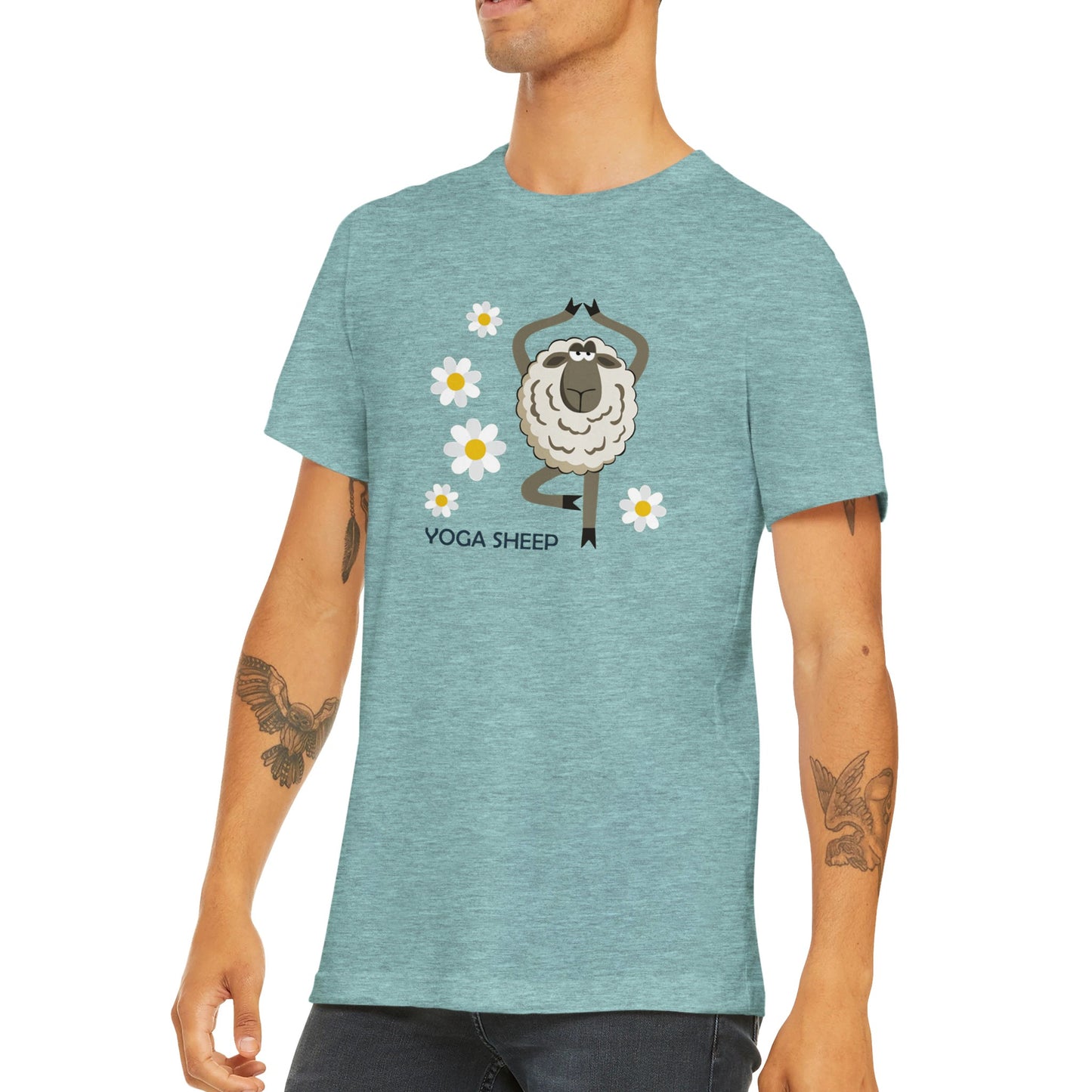 Budget Unisex Crewneck T-shirt/Yoga-Sheep