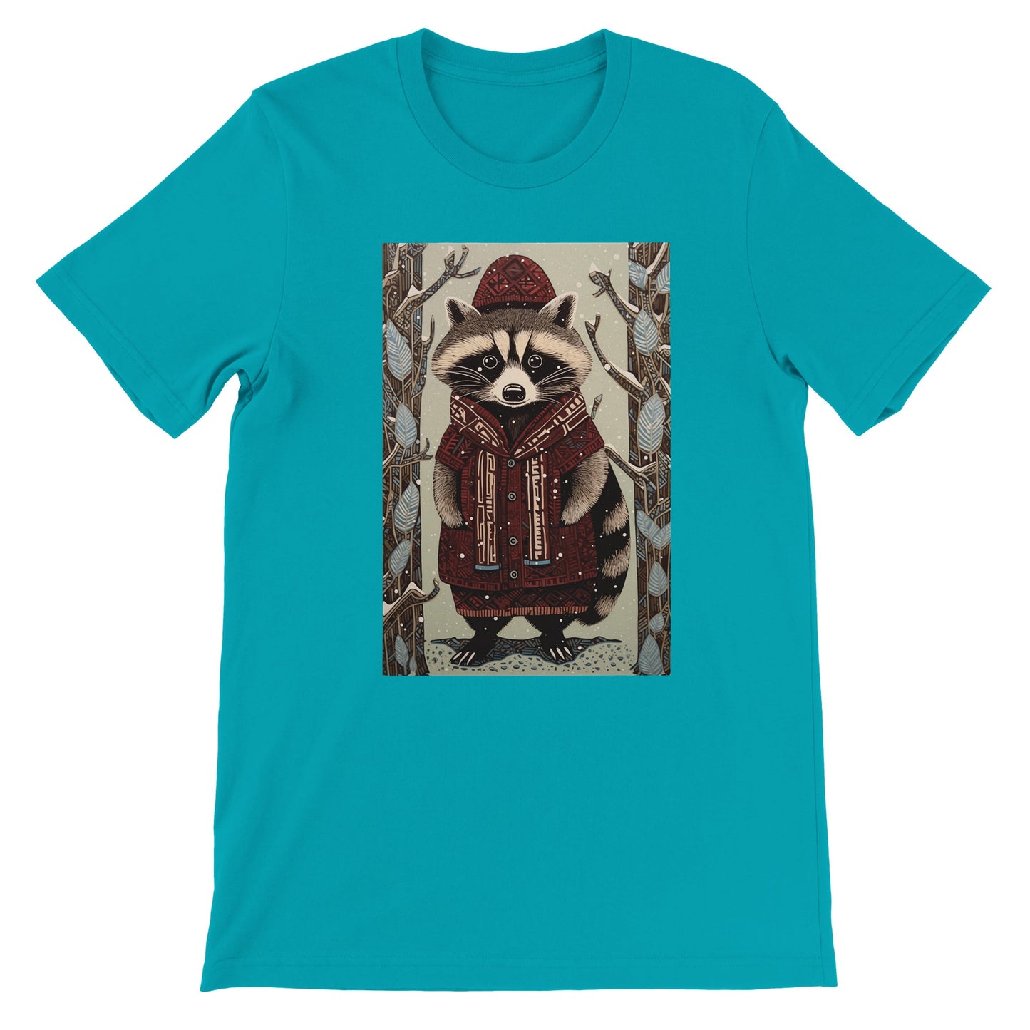 Budget Unisex Crewneck T-shirt/Racoon-Winter