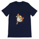 Budget Unisex Crewneck T-shirt/Funny-Cat-Peeking - Enet Images