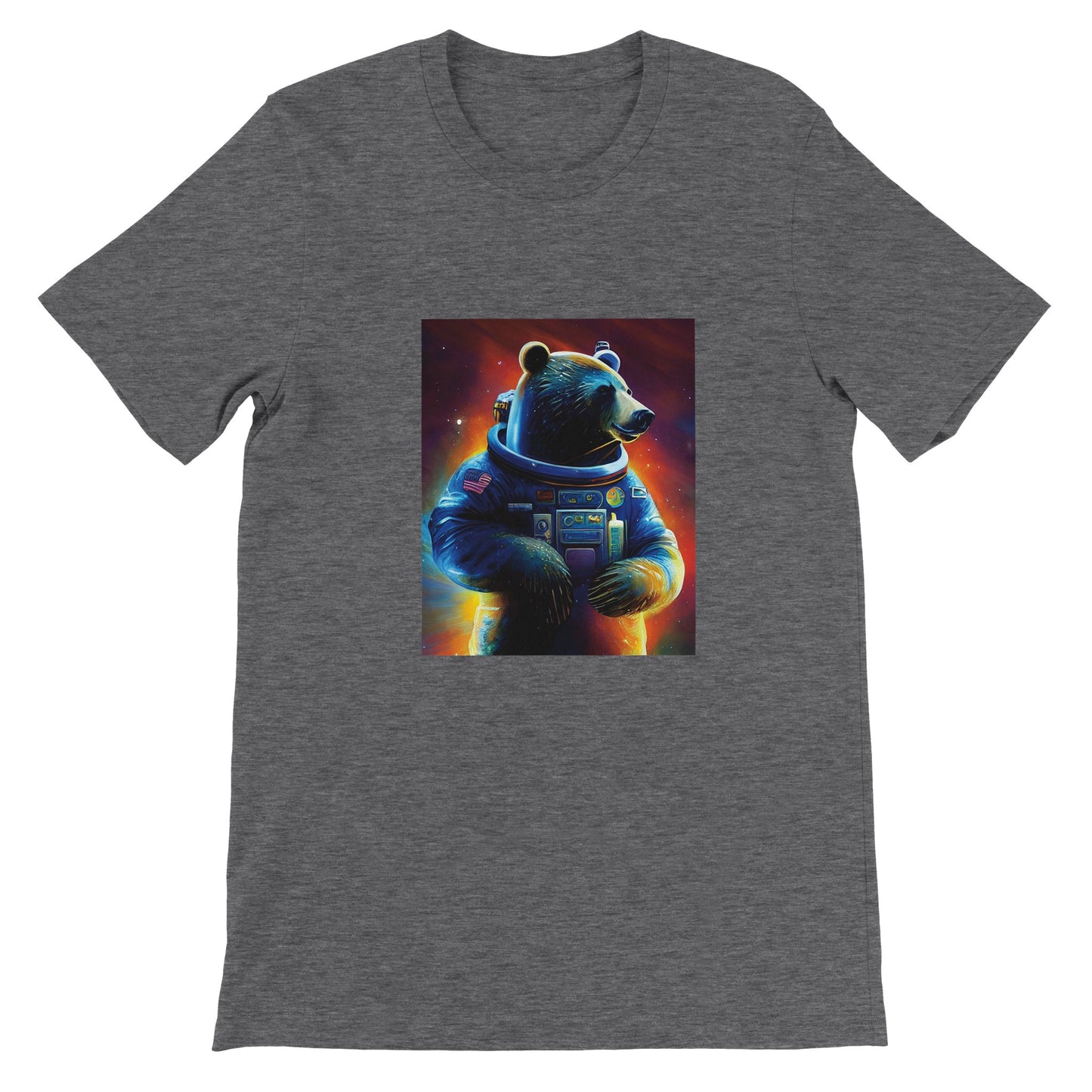 Budget Unisex Crewneck T-shirt/Bear-Astronaut