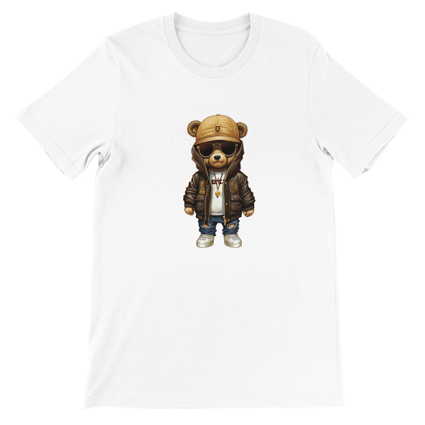 Budget Unisex Crewneck T-shirt/Teddy-Bear-Hip-Hop