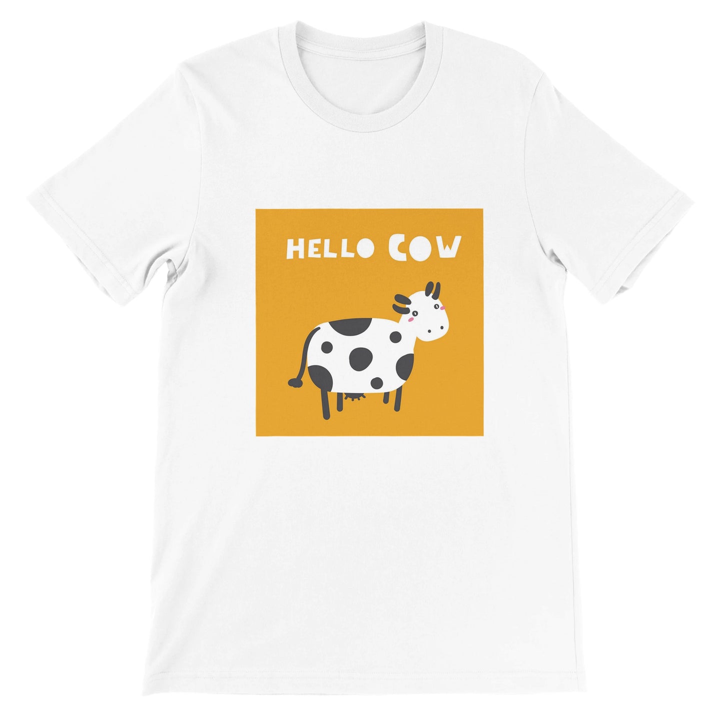 Budget Unisex Crewneck T-shirt/Hello-Cow