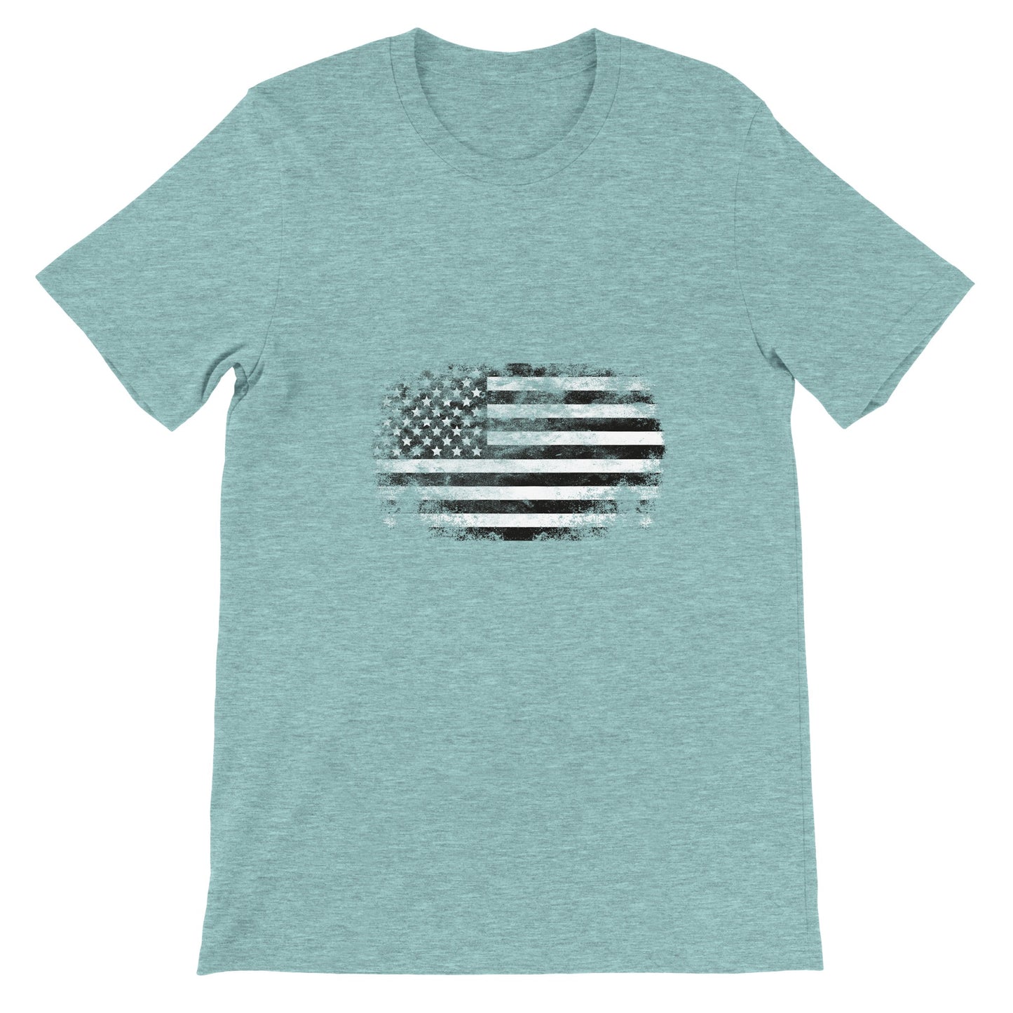 Budget Unisex Crewneck T-shirt/Vintage-American-Flag