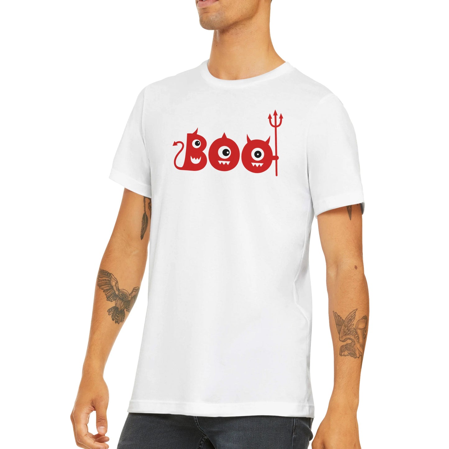 Budget Unisex Crewneck T-shirt/Boo-Halloween