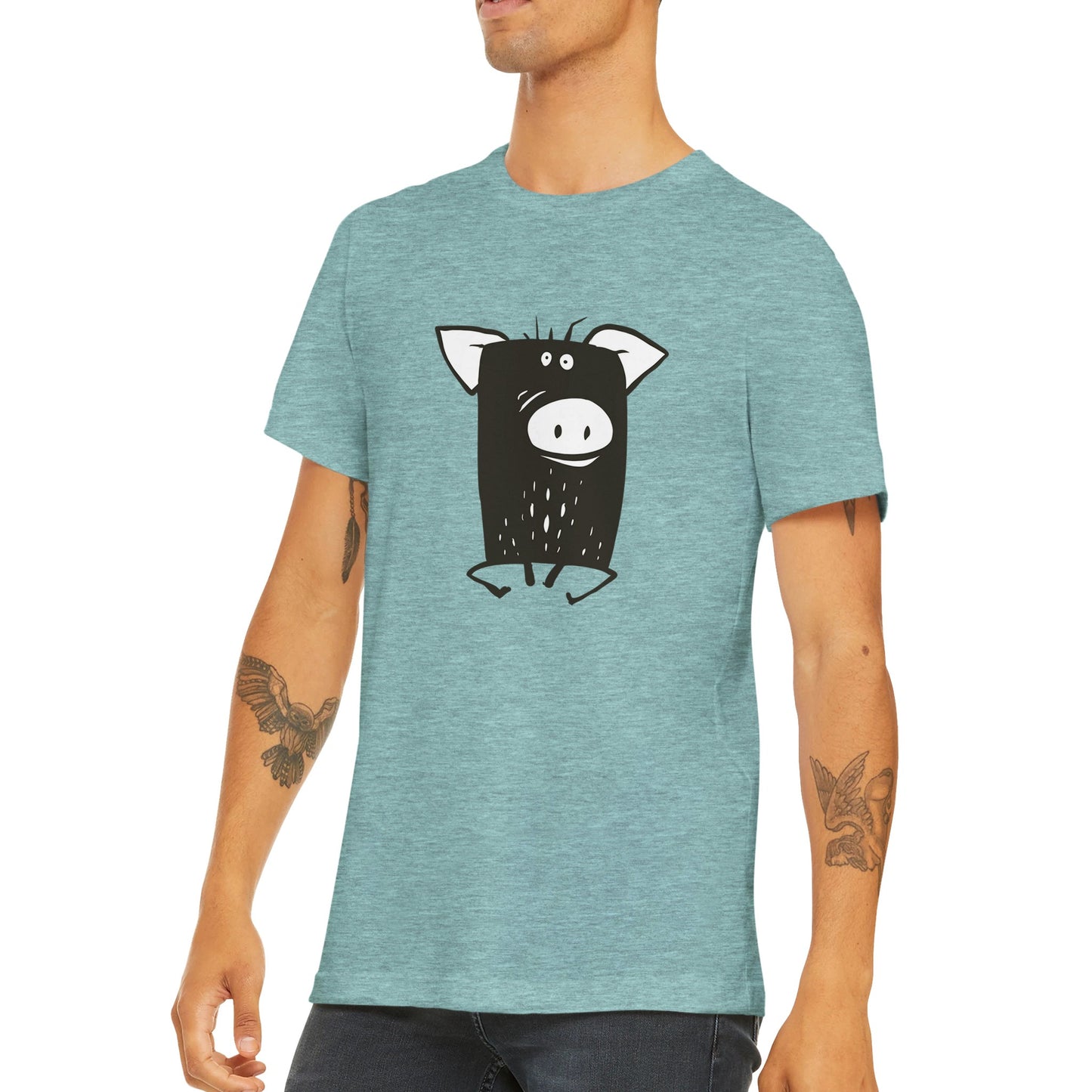 Budget Unisex Crewneck T-shirt/Funny-Pig