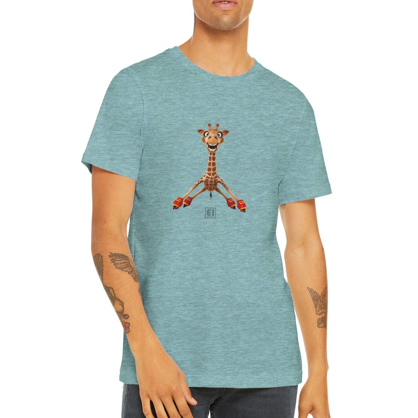 Budget Unisex Crewneck T-shirt/Giraffe-Skates