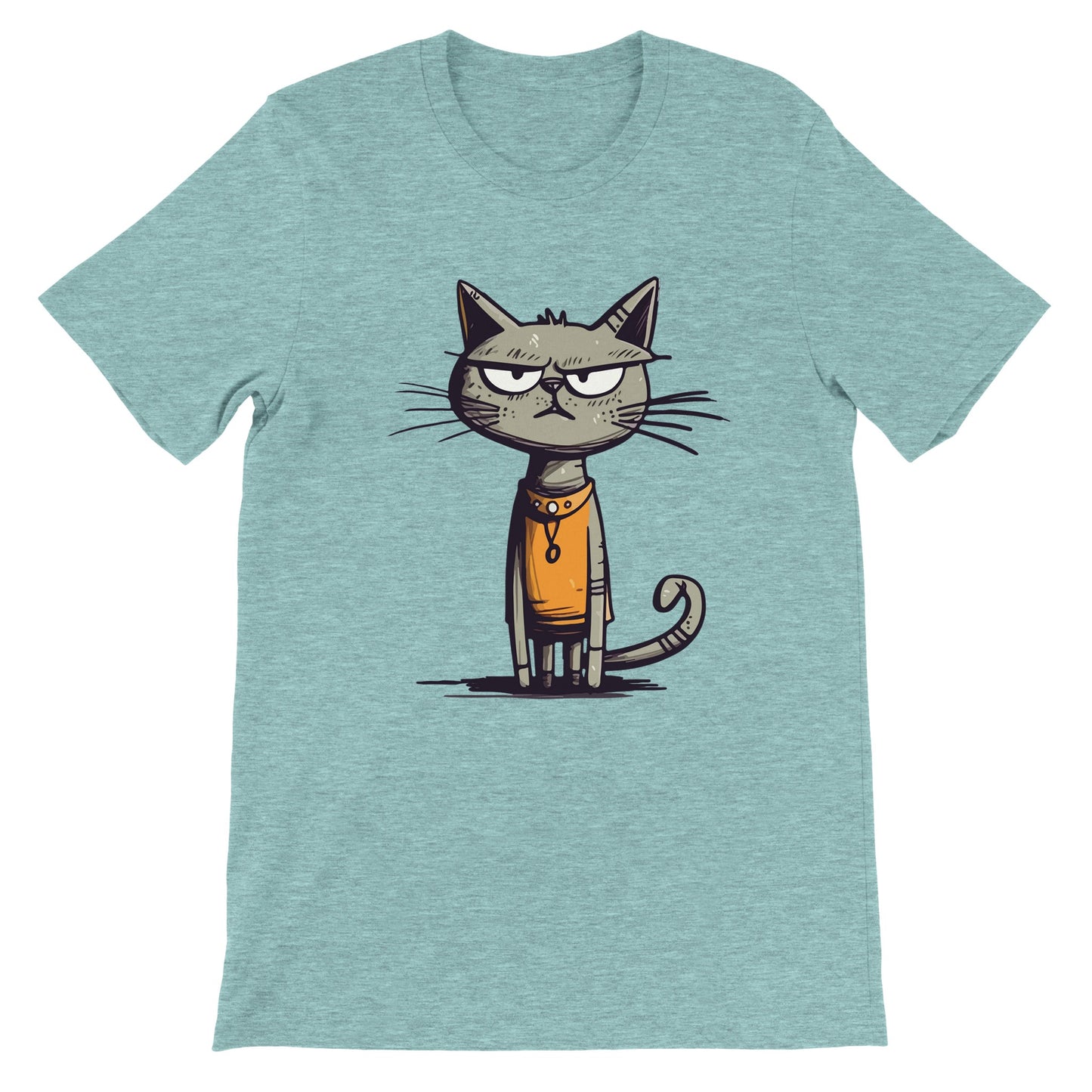 Budget Unisex Crewneck T-shirt/Egyptian-Funny-Cat