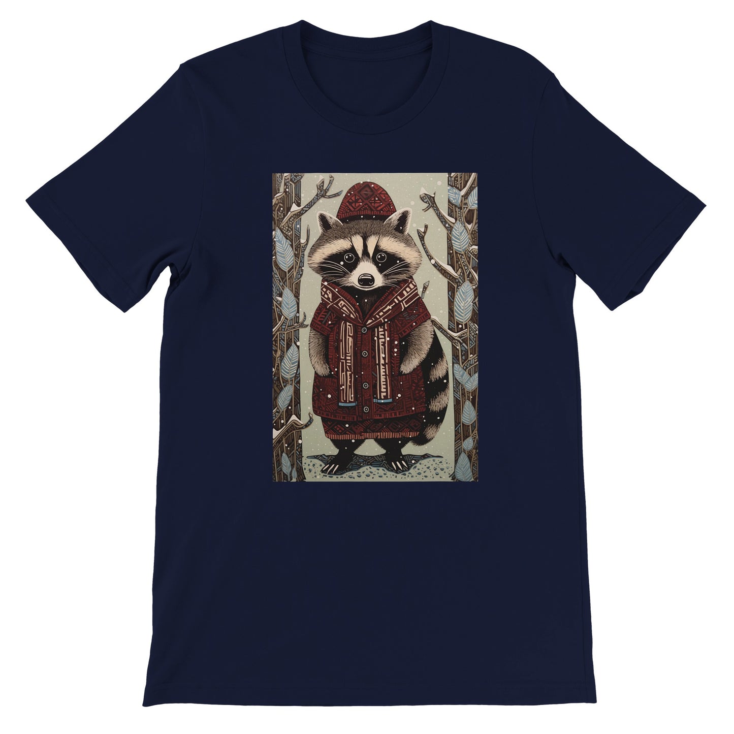 Budget Unisex Crewneck T-shirt/Racoon-Winter