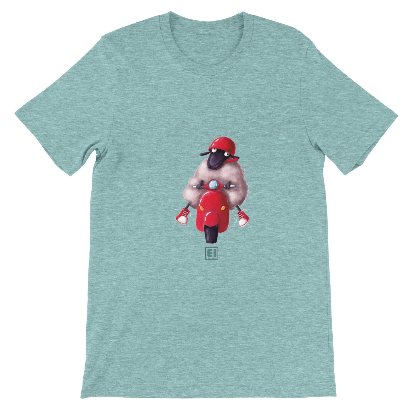 Budget Unisex Crewneck T-shirt/Sheep-Vespa