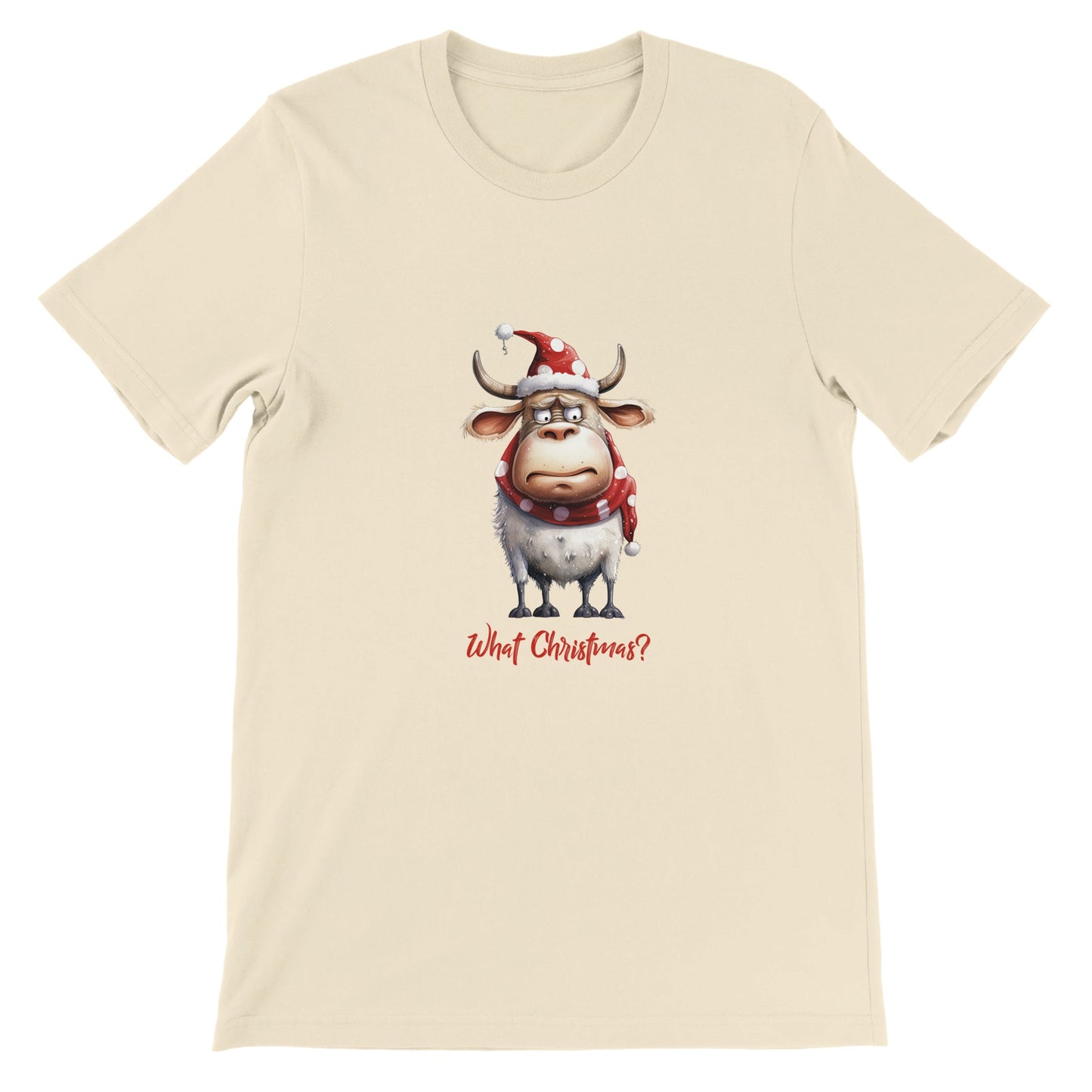 Budget Unisex Crewneck T-shirt/Bull-What-Christmas