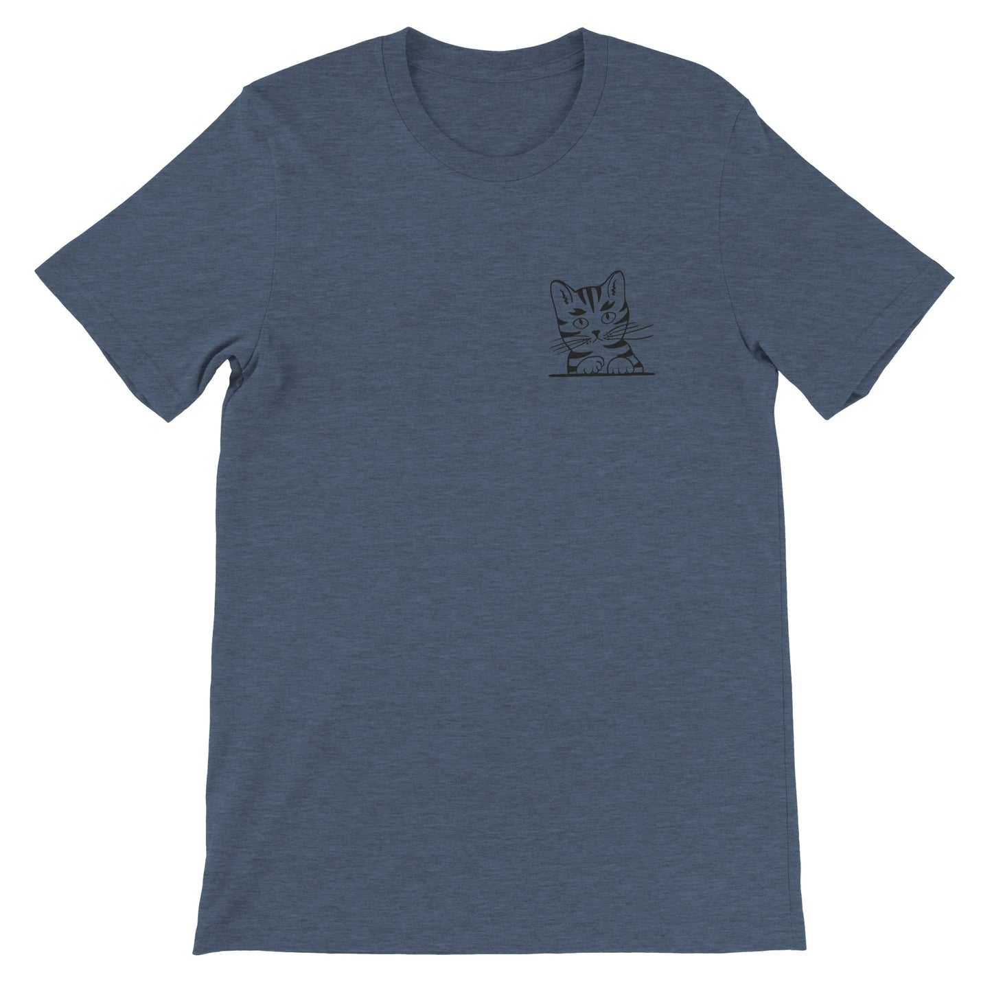 Budget Unisex Crewneck T-shirt/Cat-In-Pocket