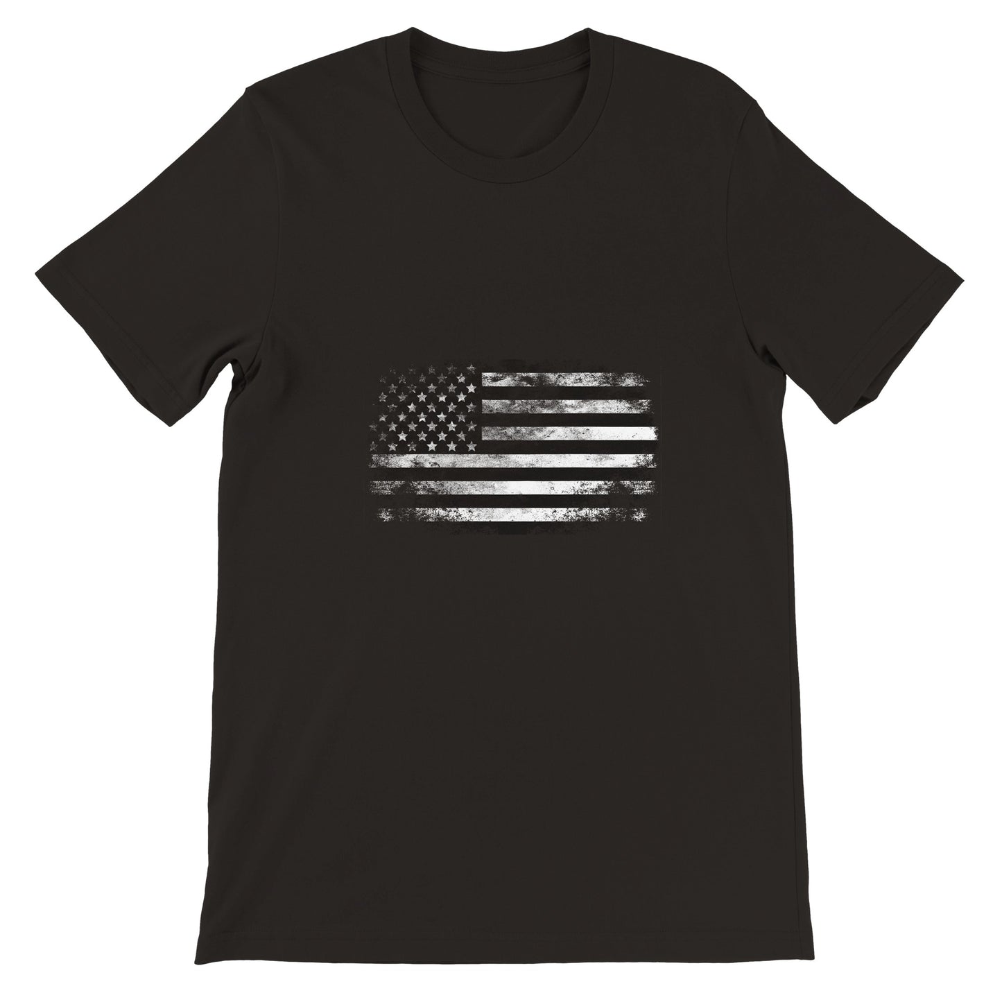 Budget Unisex Crewneck T-shirt/Vintage-American-Flag