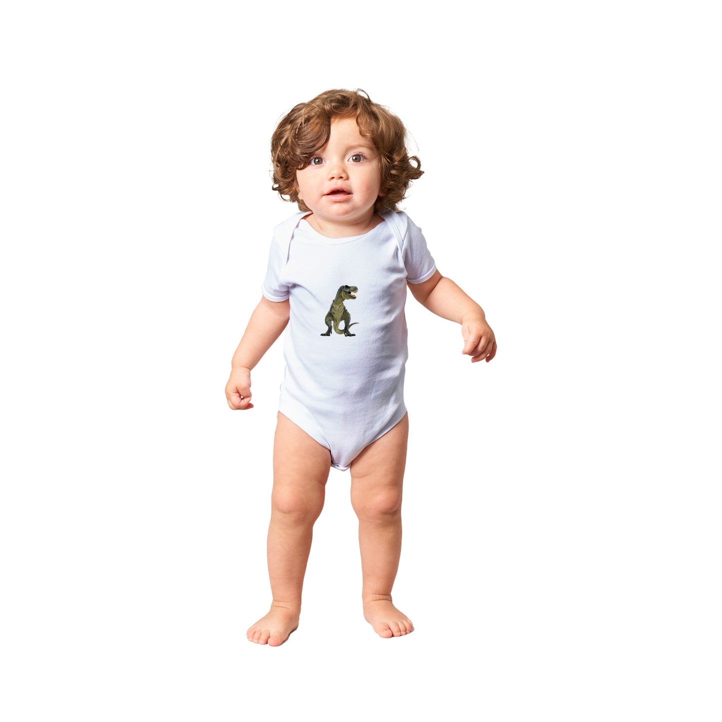 Organic cotton baby bodysuit/Dinosaur - Classic