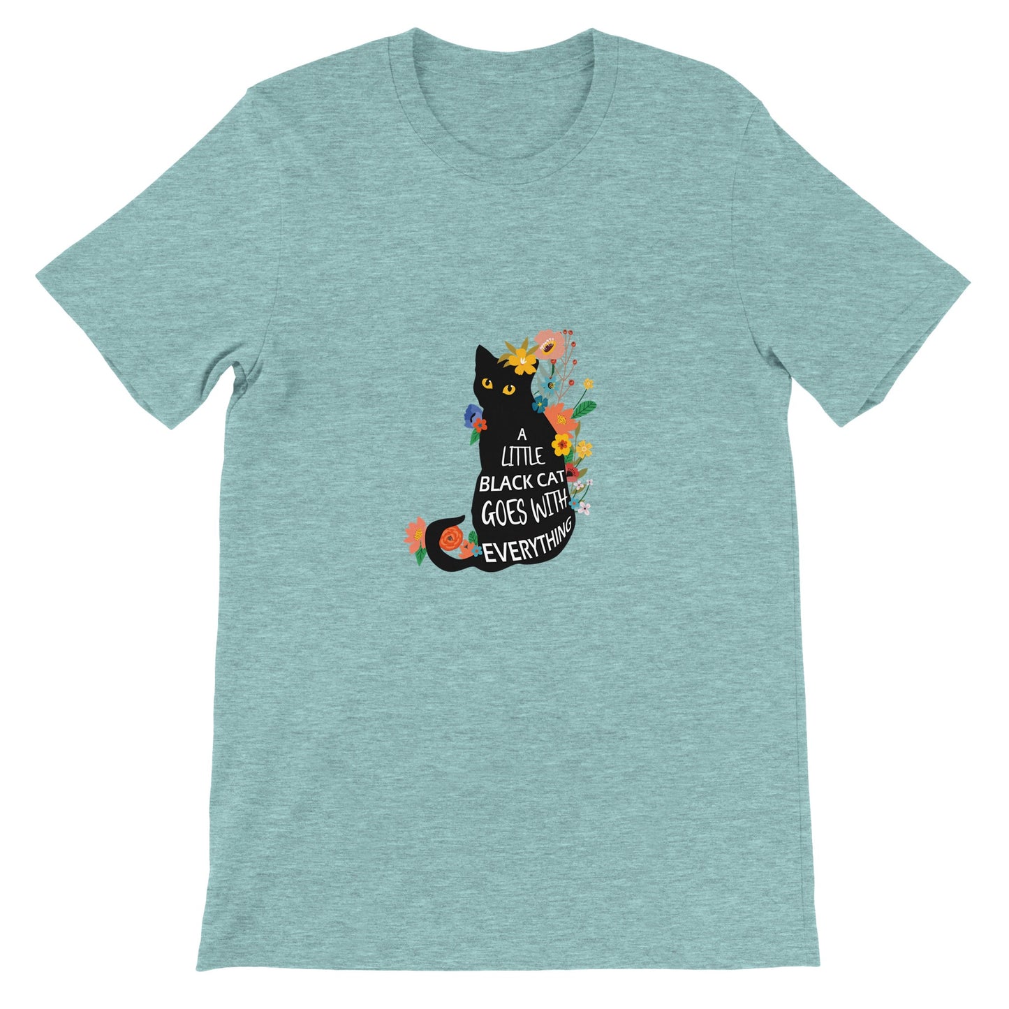 Budget Unisex Crewneck T-shirt/Black-Cat-Is-Everything