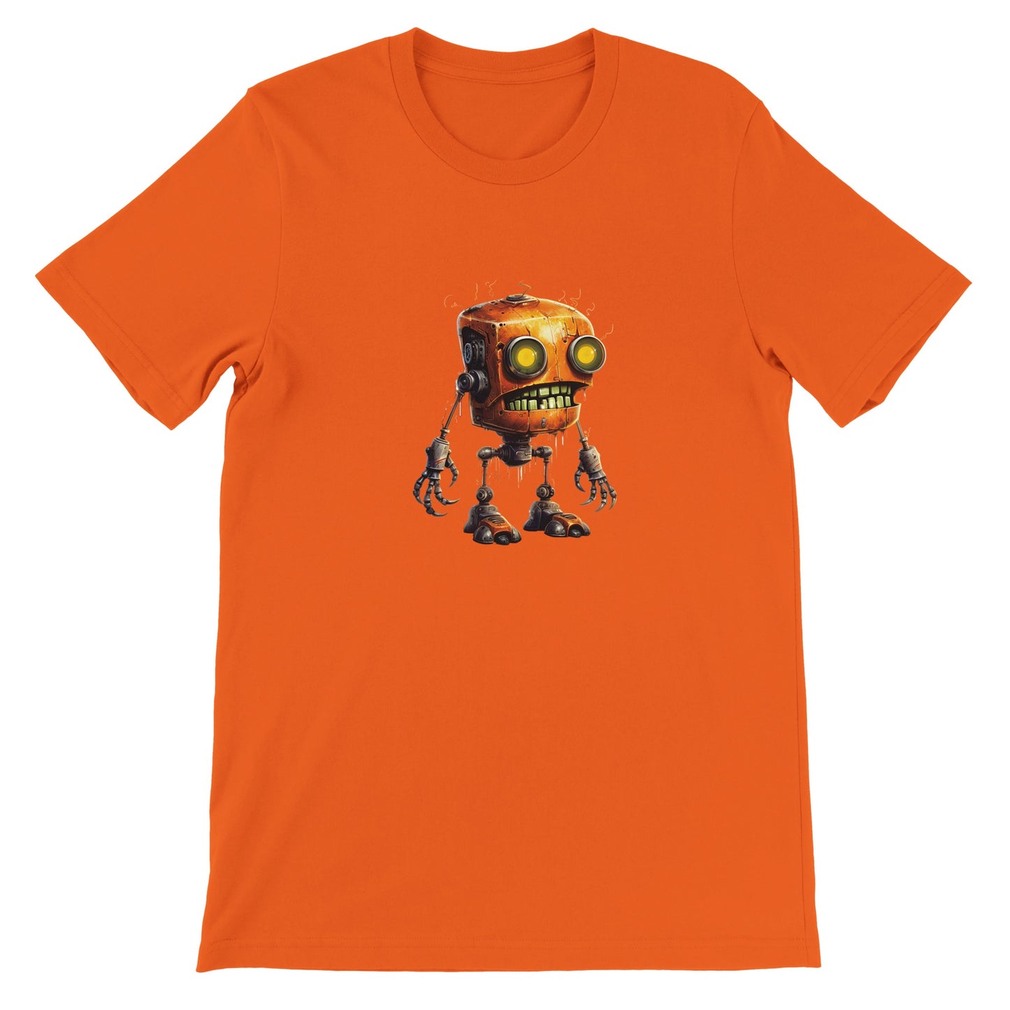 Budget Unisex Crewneck T-shirt/Creepy-Robot-Halloween