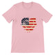 budget Unisex Crewneck T-shirt/American-Vintage-Flag-Heart - Enet Images